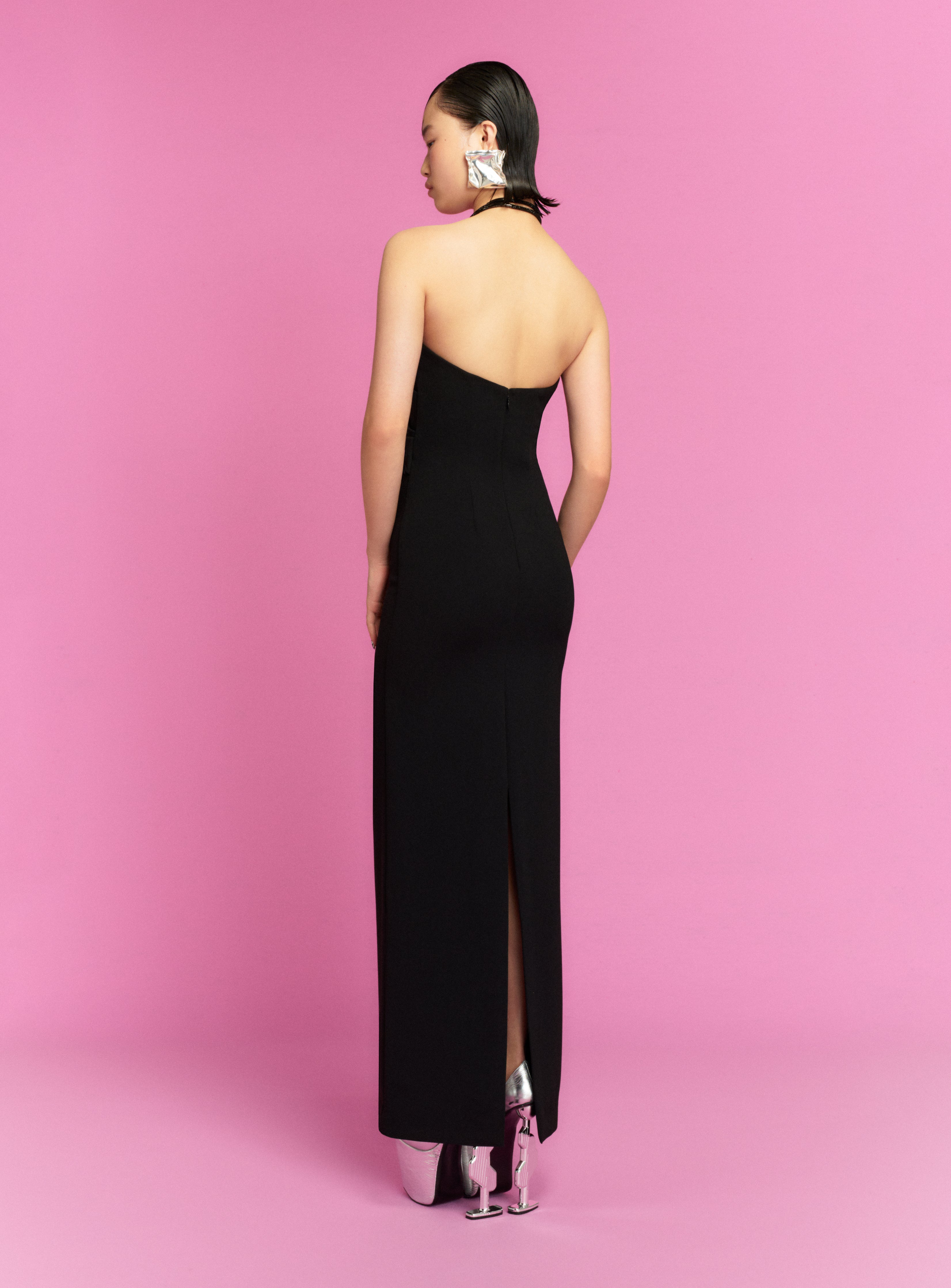 Solace London Riva Maxi sukienka wieczorowa czarna