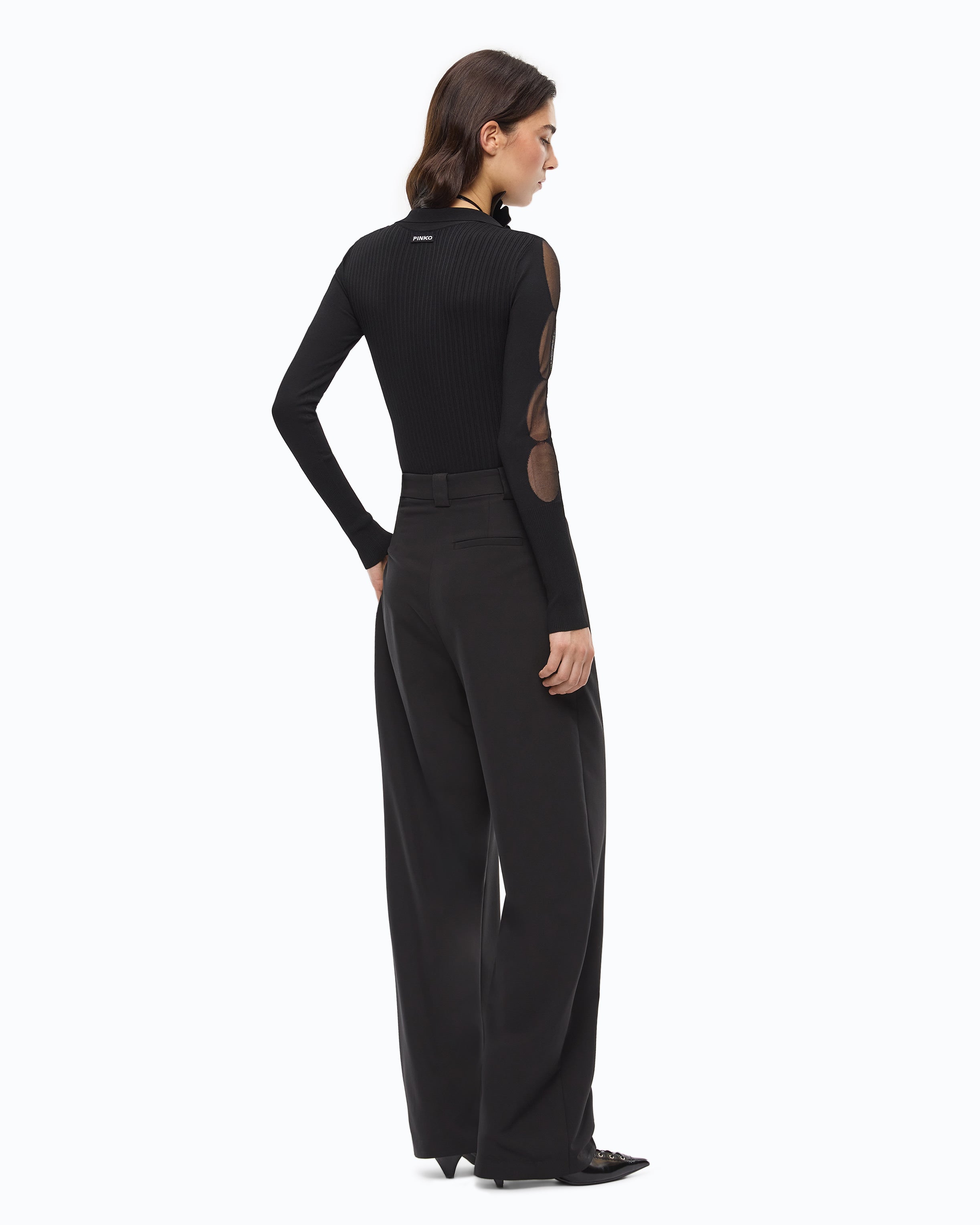 Pinko Danzica Bodysuit body dzianinowe czarne