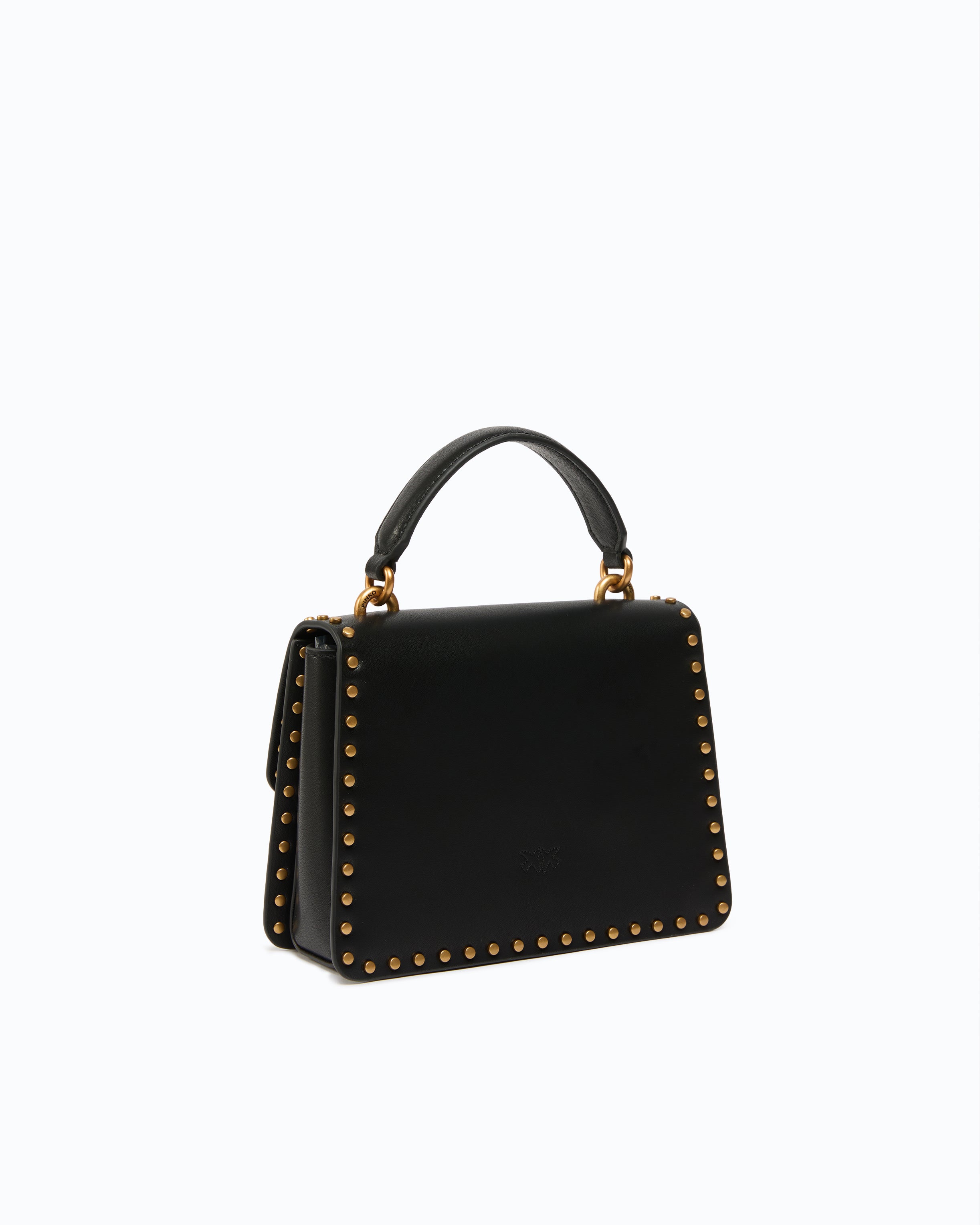 Pinko Top Handle Mini Light torebka skórzana czarna