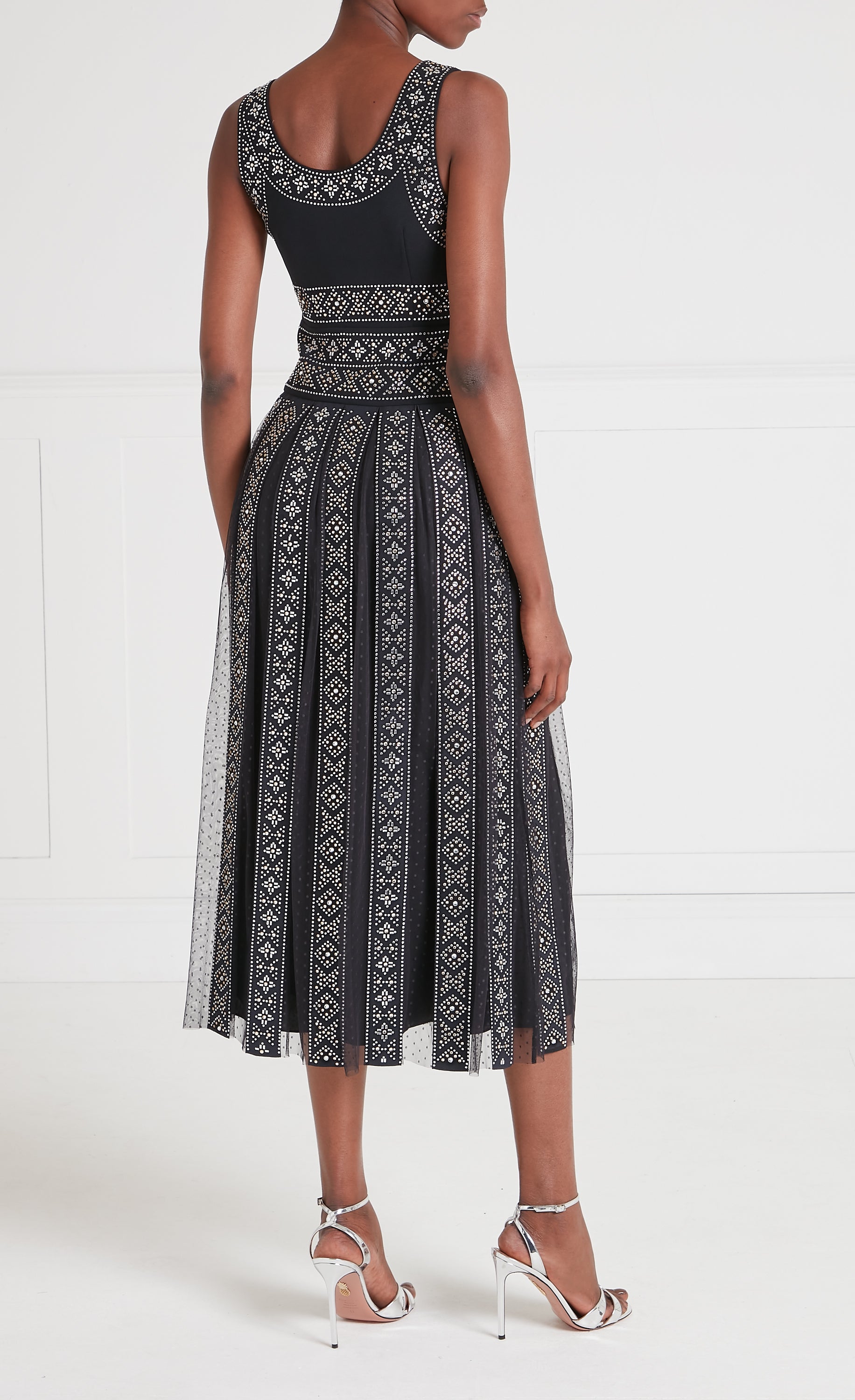 Temperley London Gallantry sukienka czarna midi