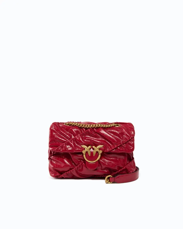 Pinko Mini Love Bag Puff torebka pikowana czarna mini