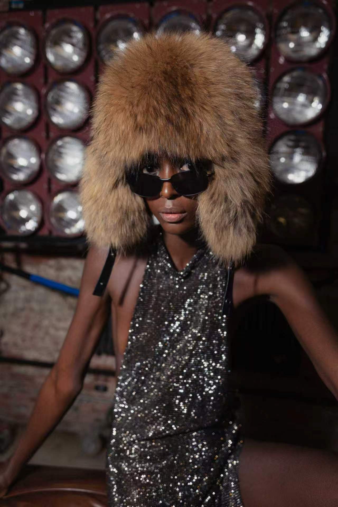 Bronx and Banco Snow Hat czapka futrzana jasnobrązowa one size