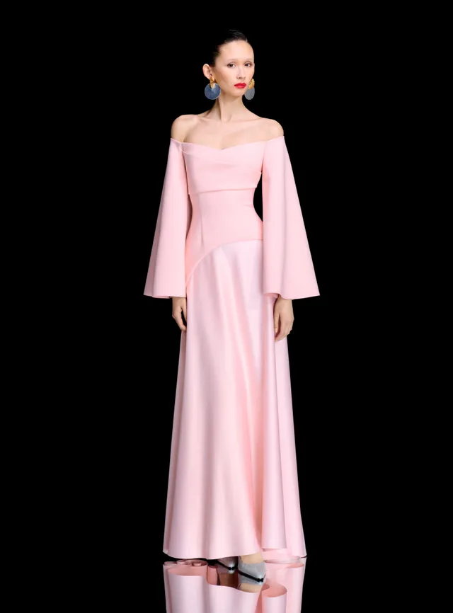 Solace London Rina sukienka maxi różowa