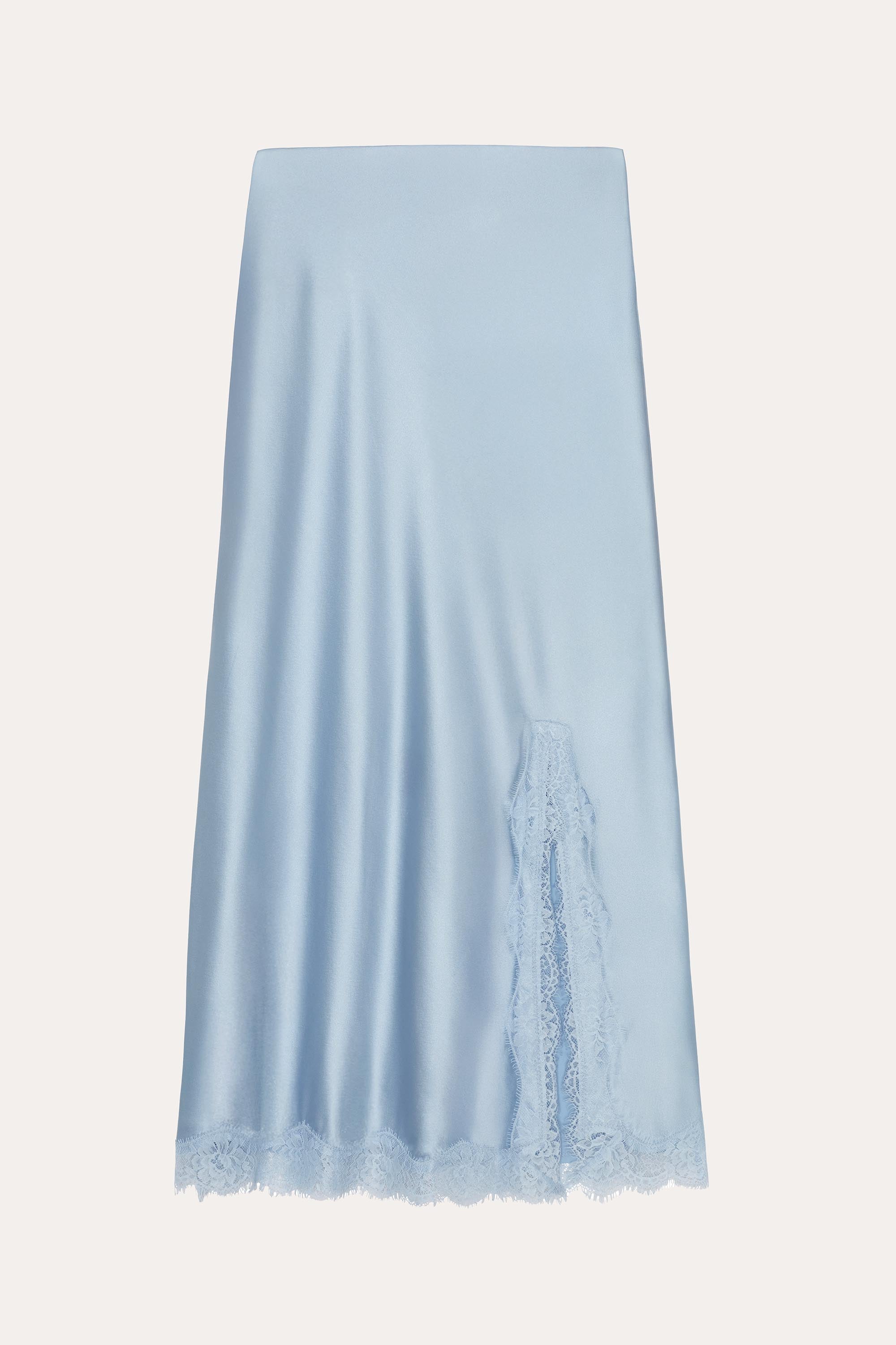 Elie Tahari Brooke Silk Charmeuse spódnica midi jedwab