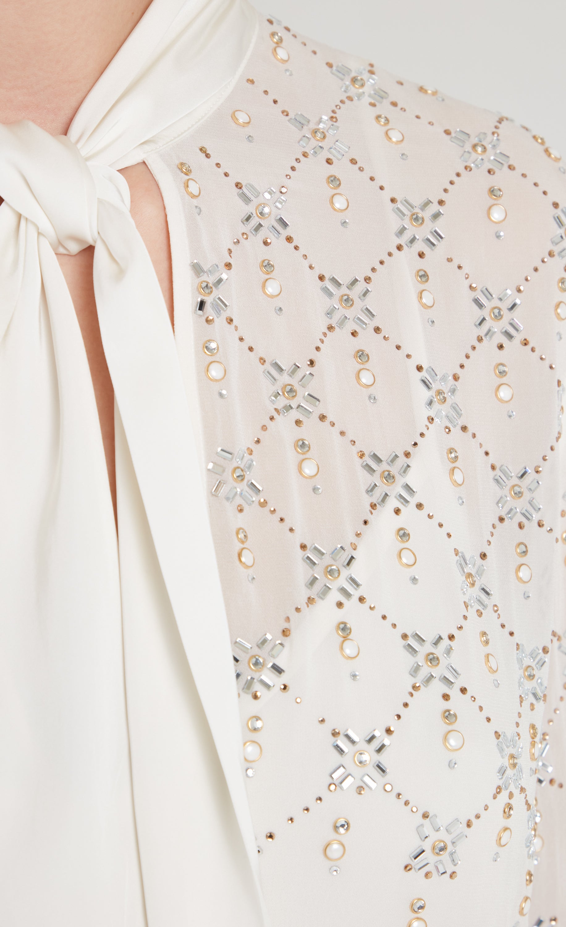 Temperley London Gallantry Blouse bluzka Ivory kryształki