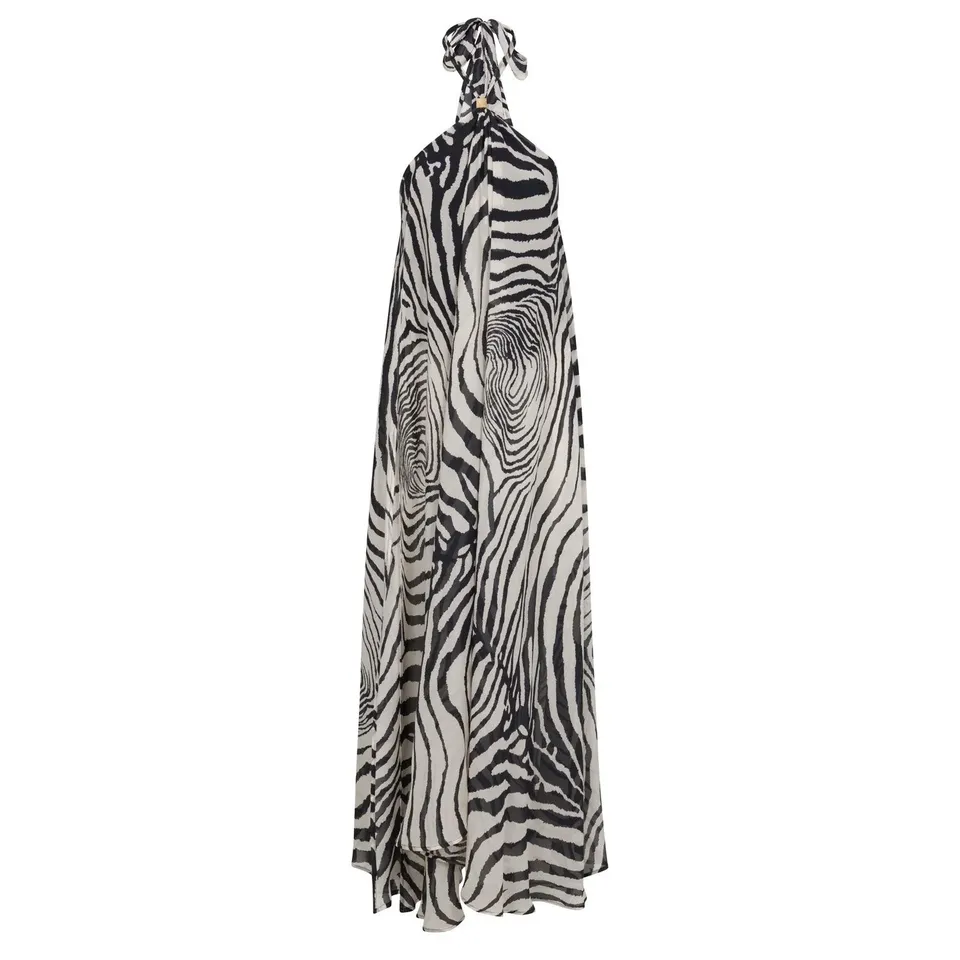 Delfi Collective Isla sukienka wieczorowa zebra długa