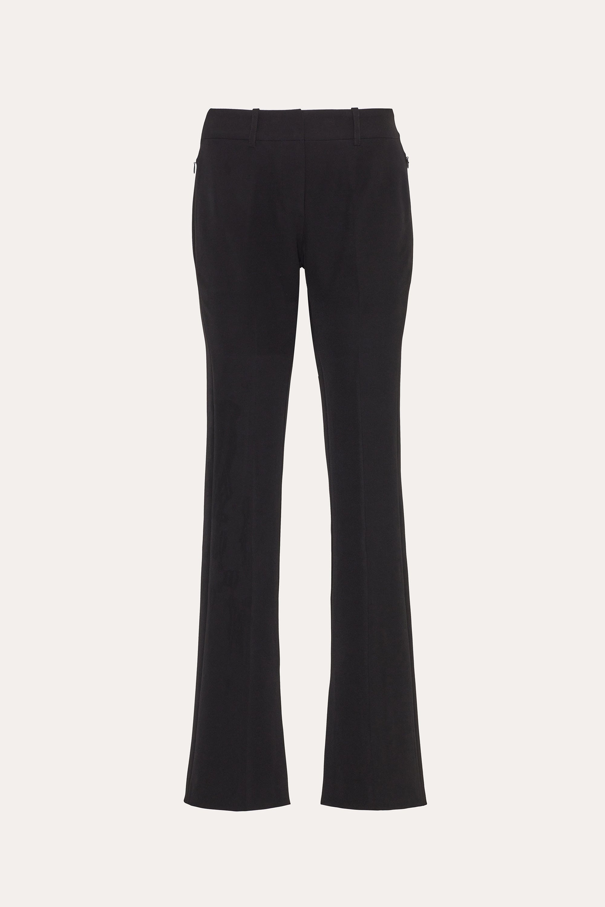 Elie Tahari Slit Flare E9061214 spodnie czarne krepa
