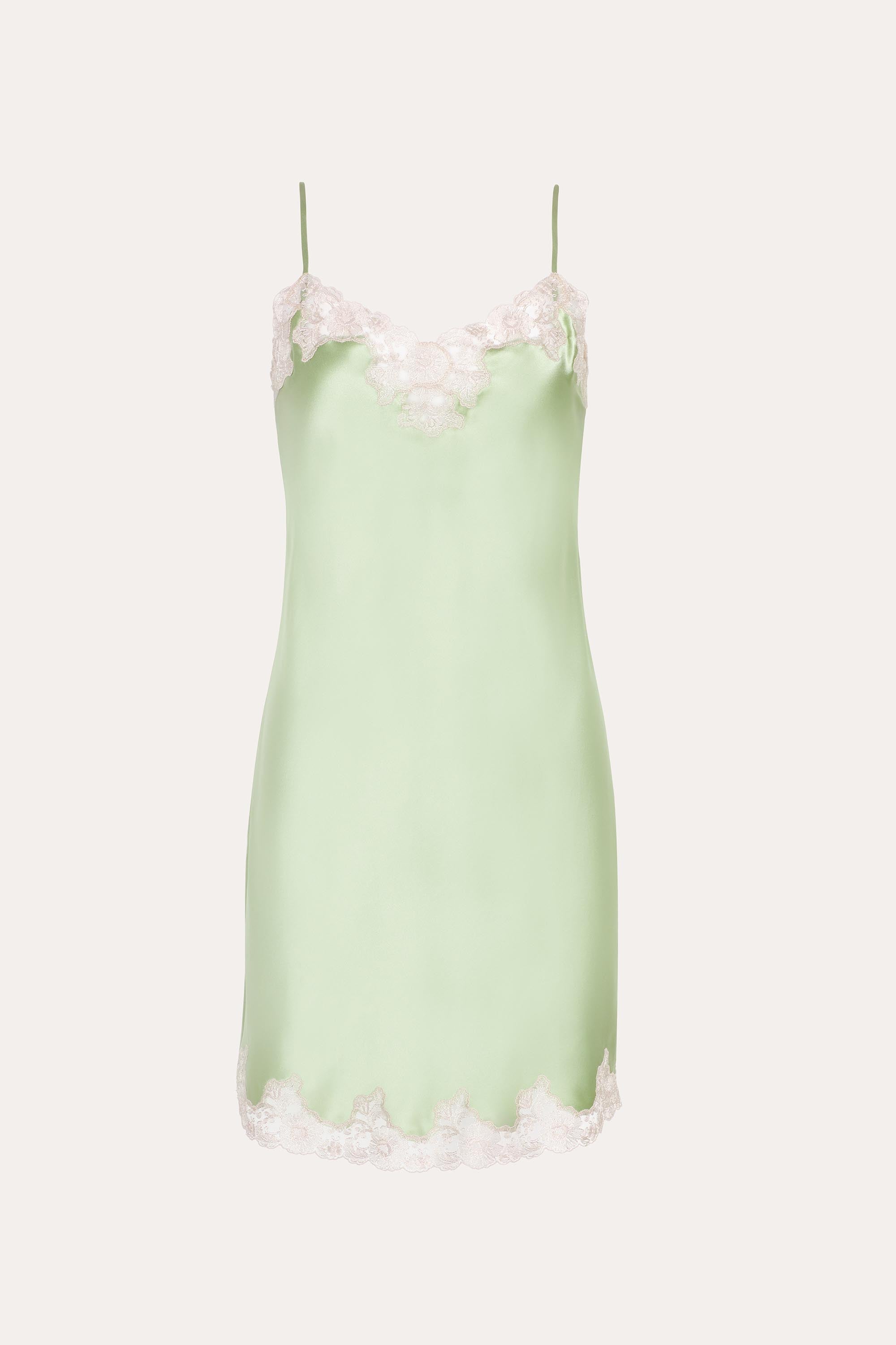 Elie Tahari Bria Slip Dress sukienka Sage Mist jedwabna