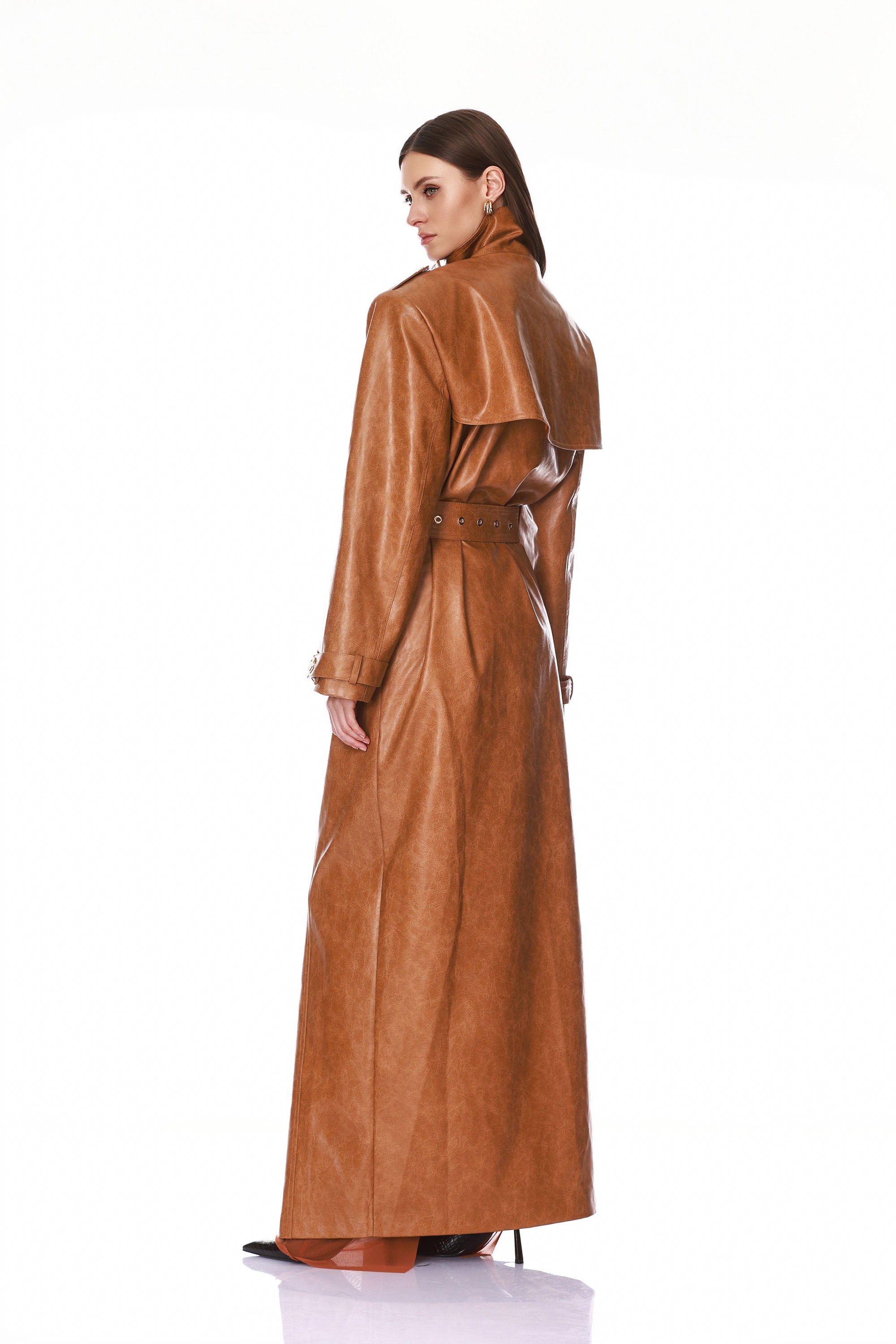 Bronx and Banco Vegan Camel trencz eko-skóra camel