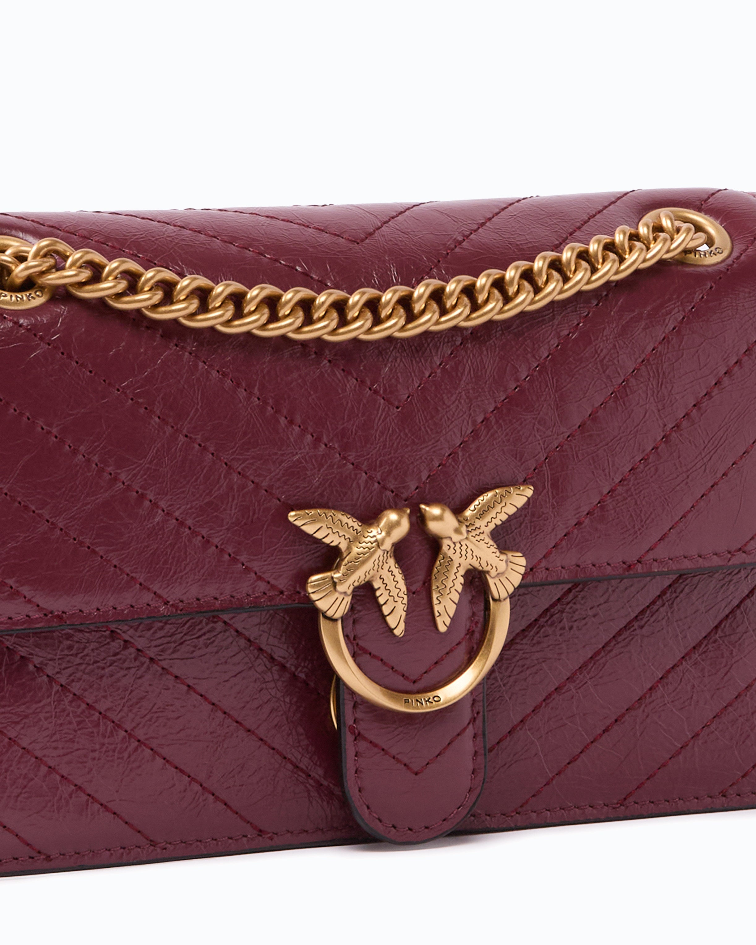 Pinko Mini Love Bag One Light torebka brązowa zygzak