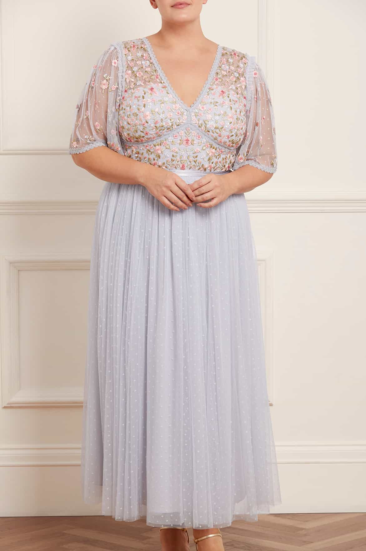 Needle & Thread Ribbon Bouquet Bodice suknia Blue Multi
