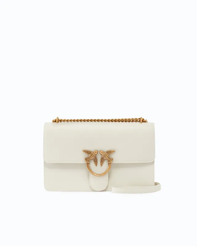 Pinko Classic Love Bag One Simply torebka biała skóra