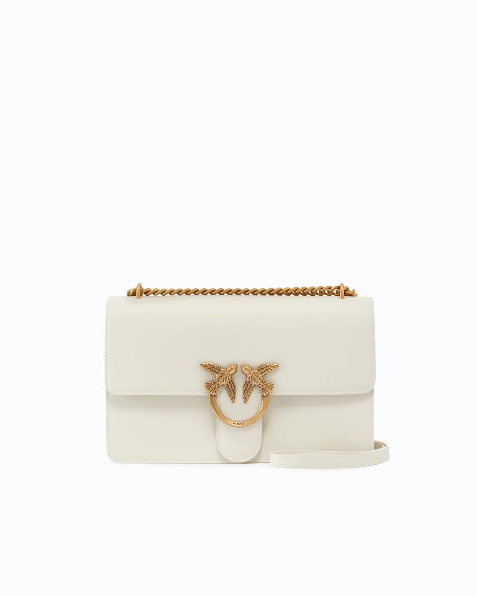 Pinko Classic Love Bag One Simply torebka biała skóra