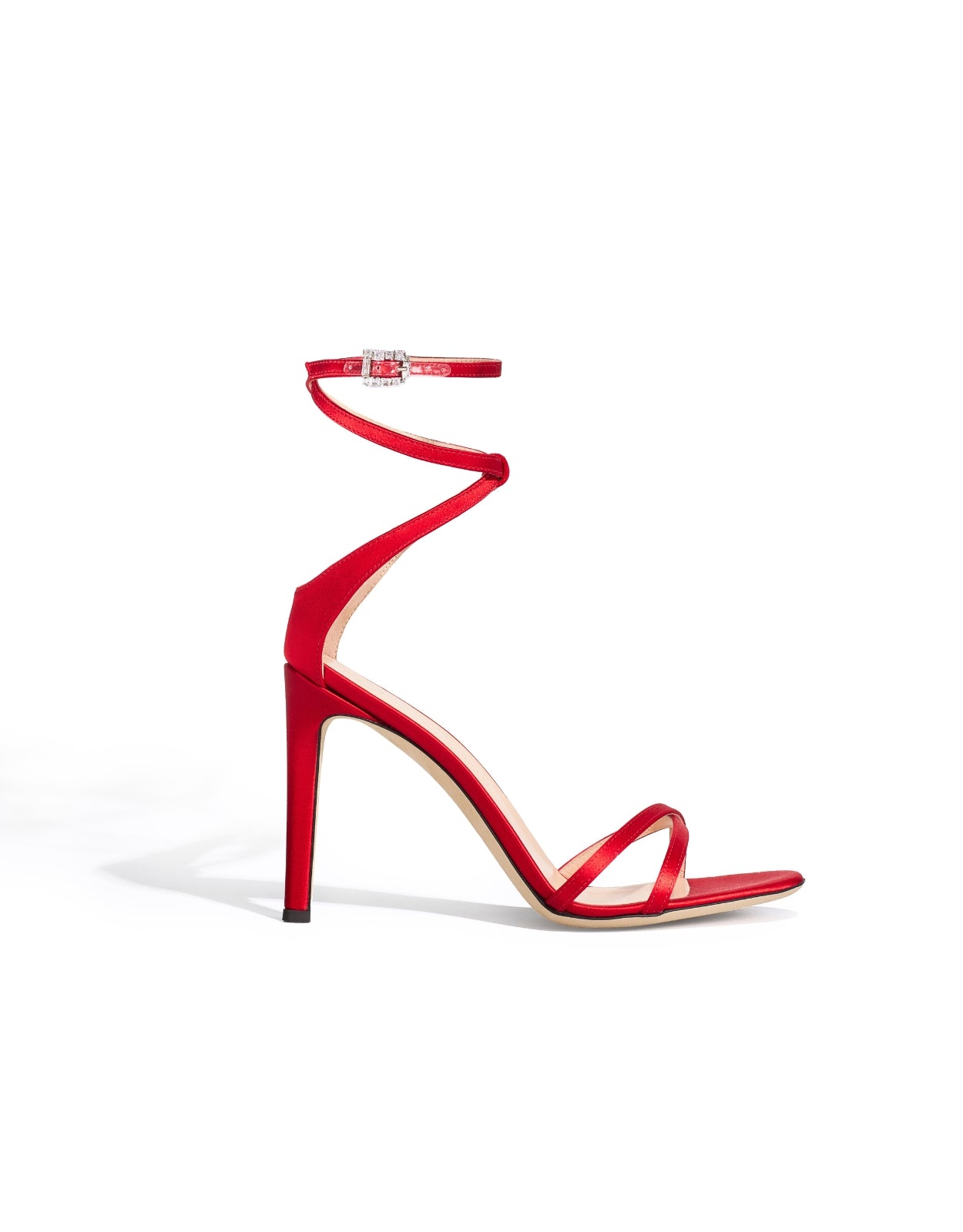 Temperley London Vixen sandały czerwone 10 cm