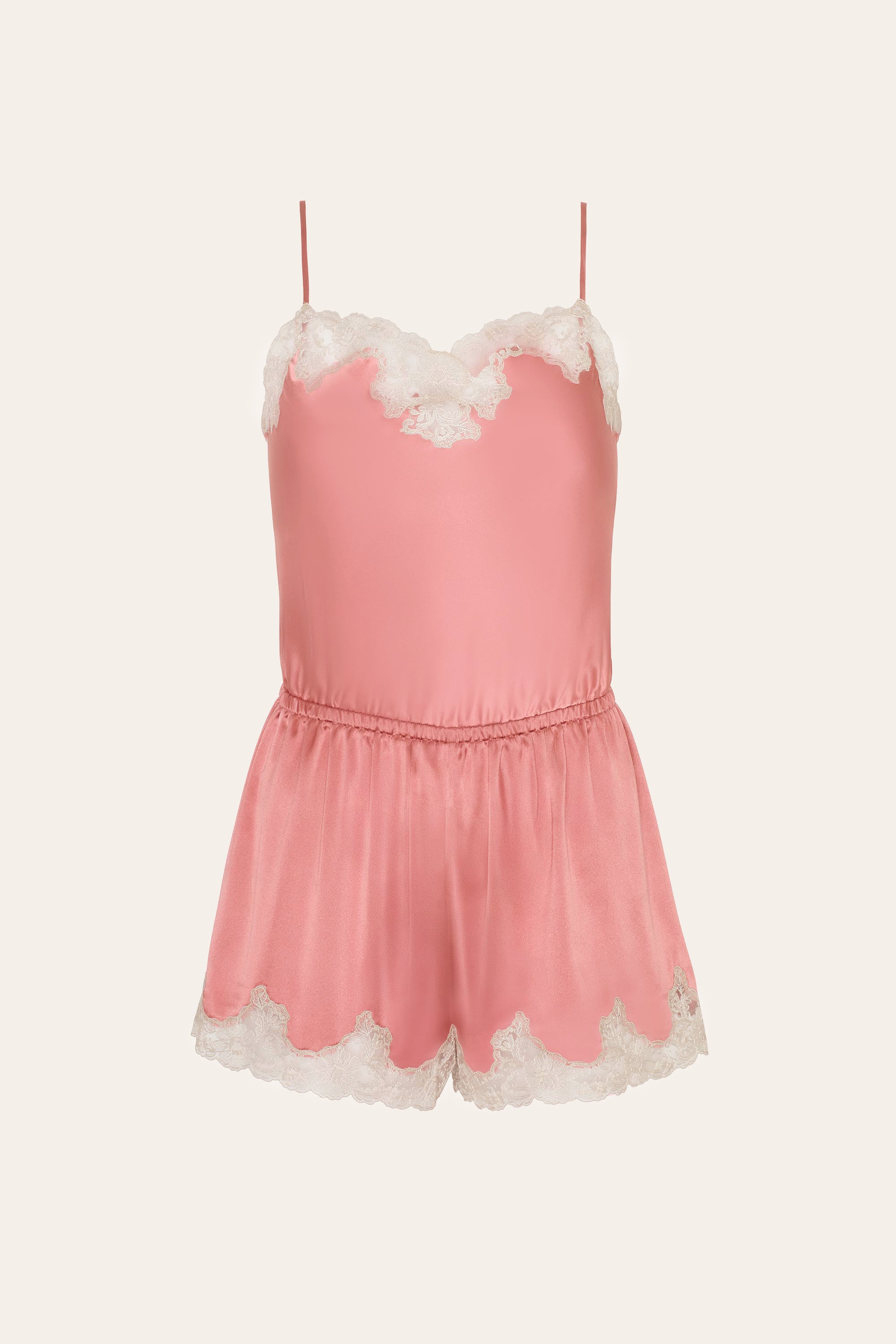 Elie Tahari Carly kombinezon Dusty Rose jedwabny