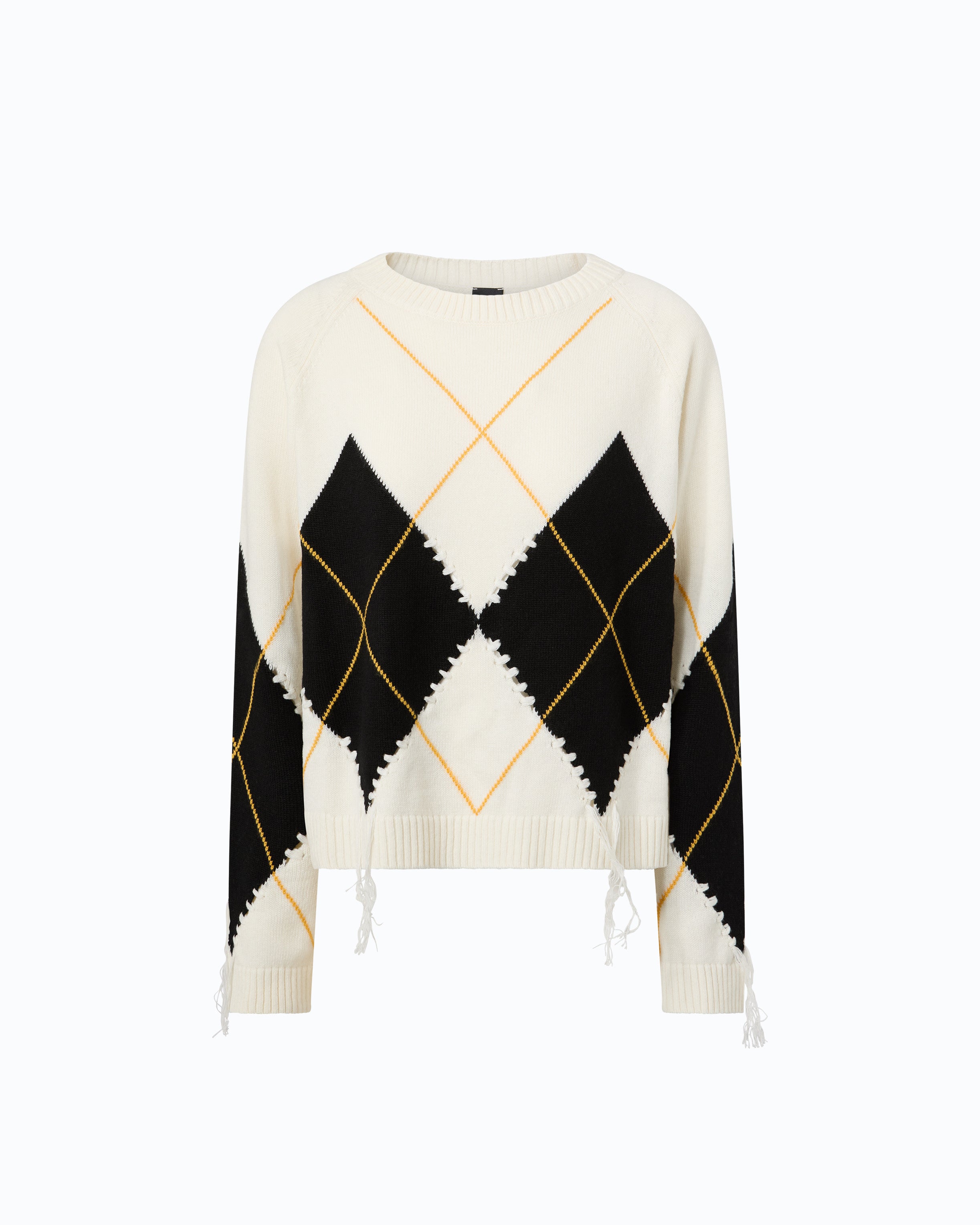 Pinko Berna Sweater sweter beżowy w romby