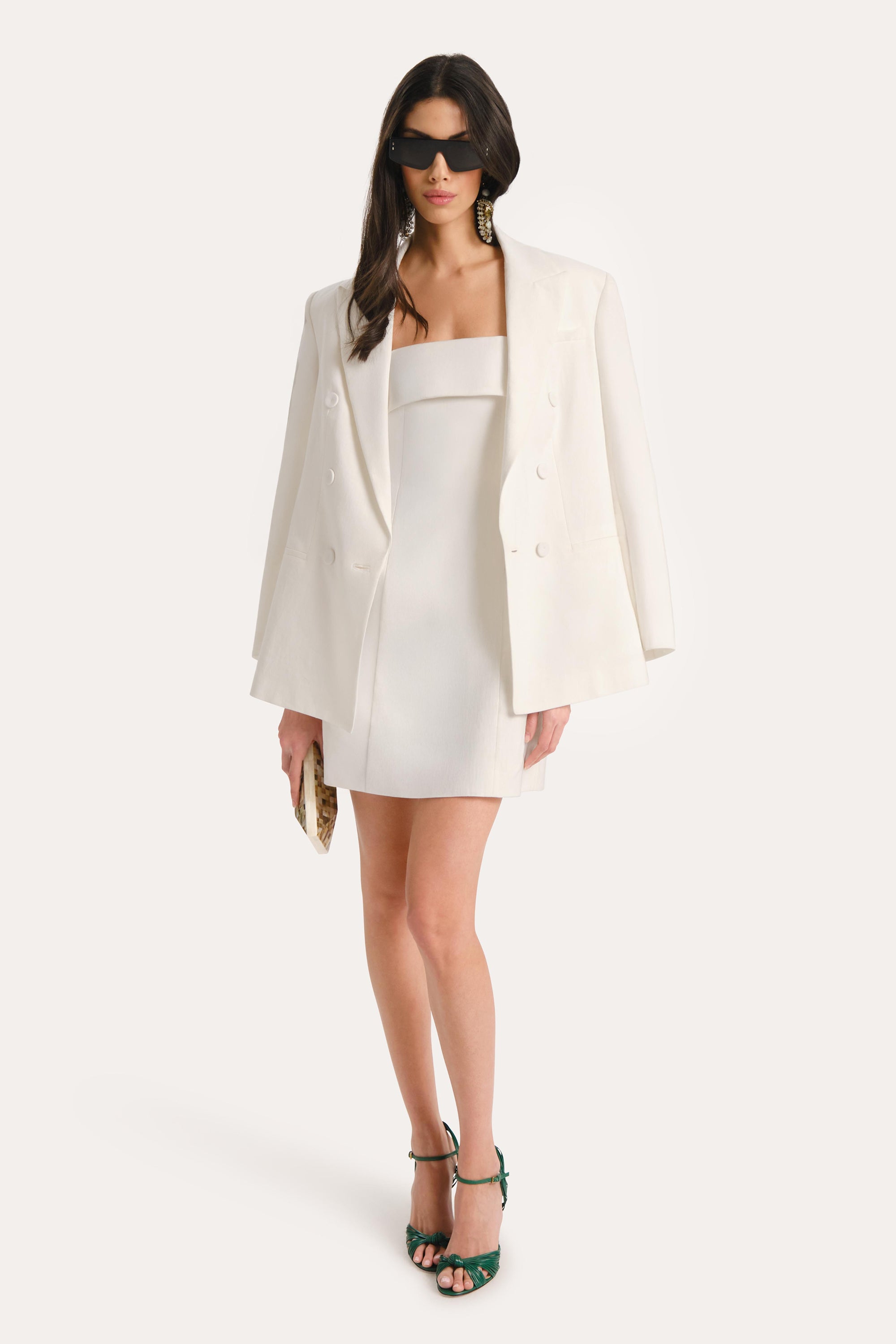 Elie Tahari Lauren E505K606 sukienka lniana mini 0-14