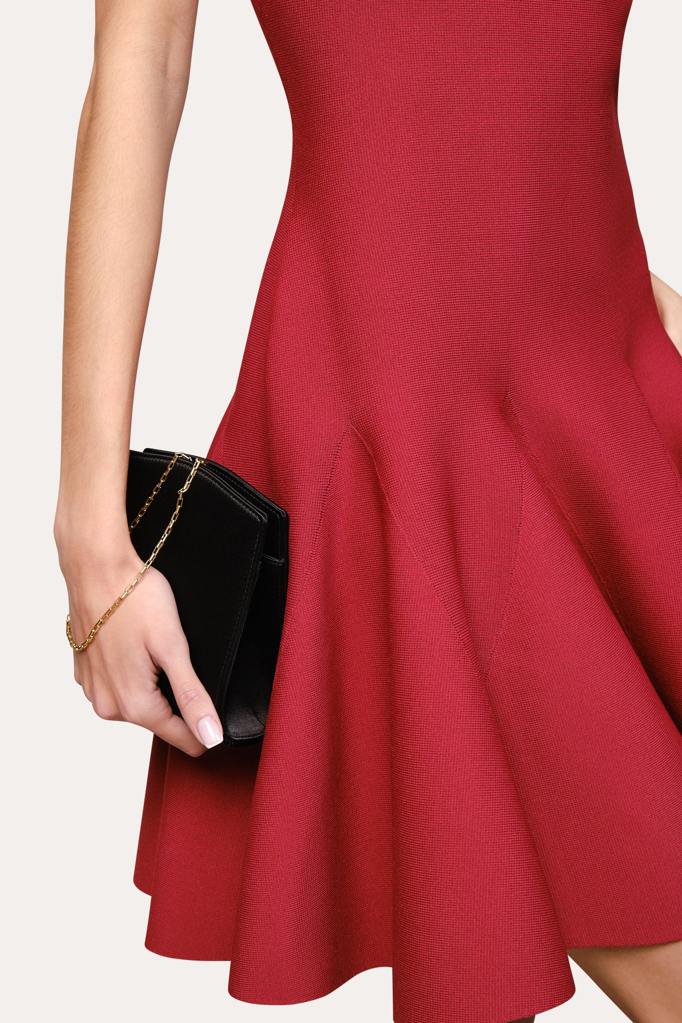 Elie Tahari Milano Sculpt sukienka Lacquer Red mini