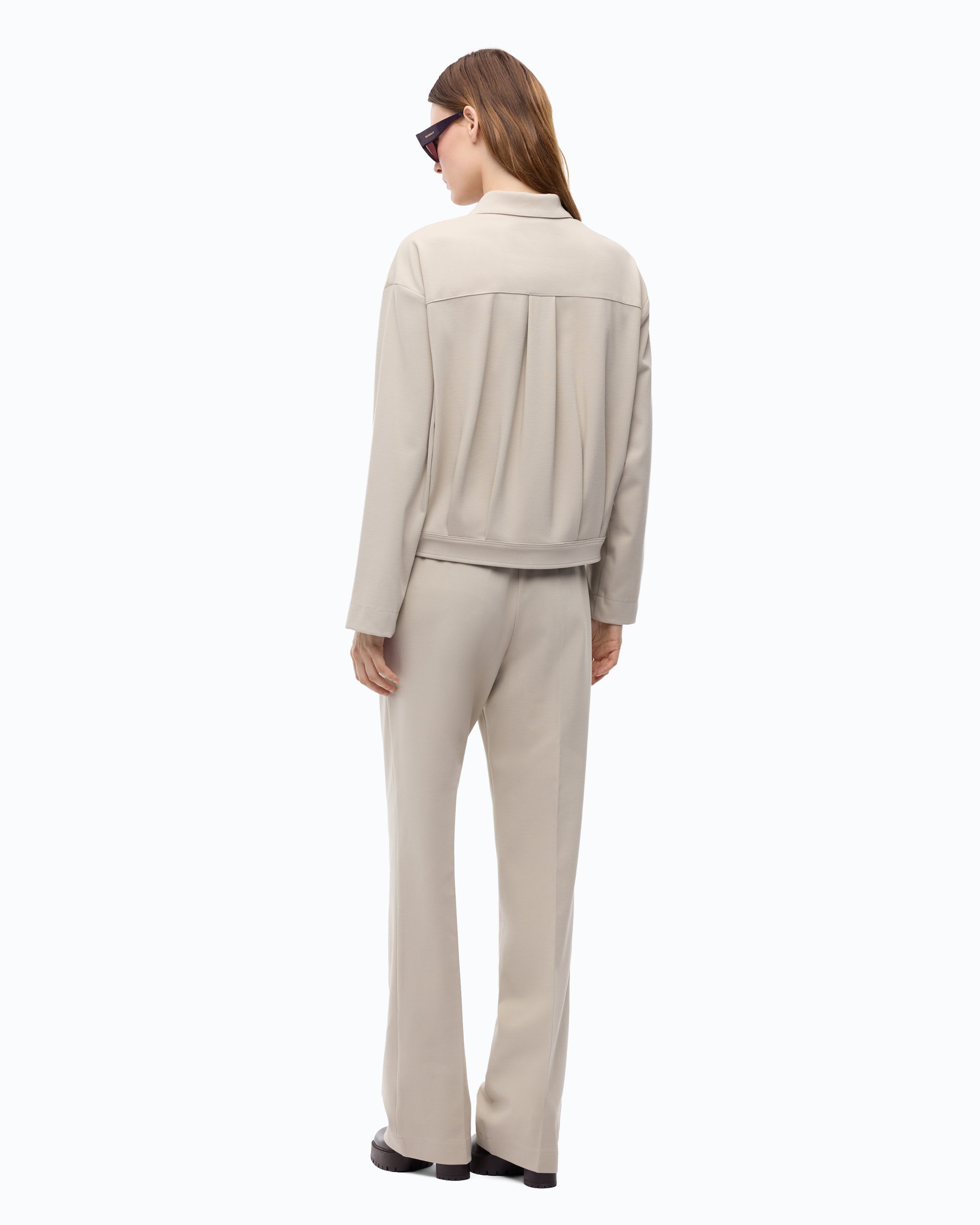 Pinko Caprifoglio Jacket overshirt beżowa gładka