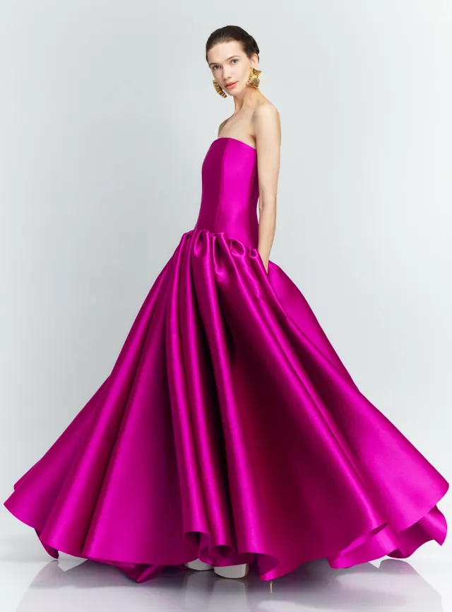 Solace London Cassias sukienka wieczorowa maxi fuksja