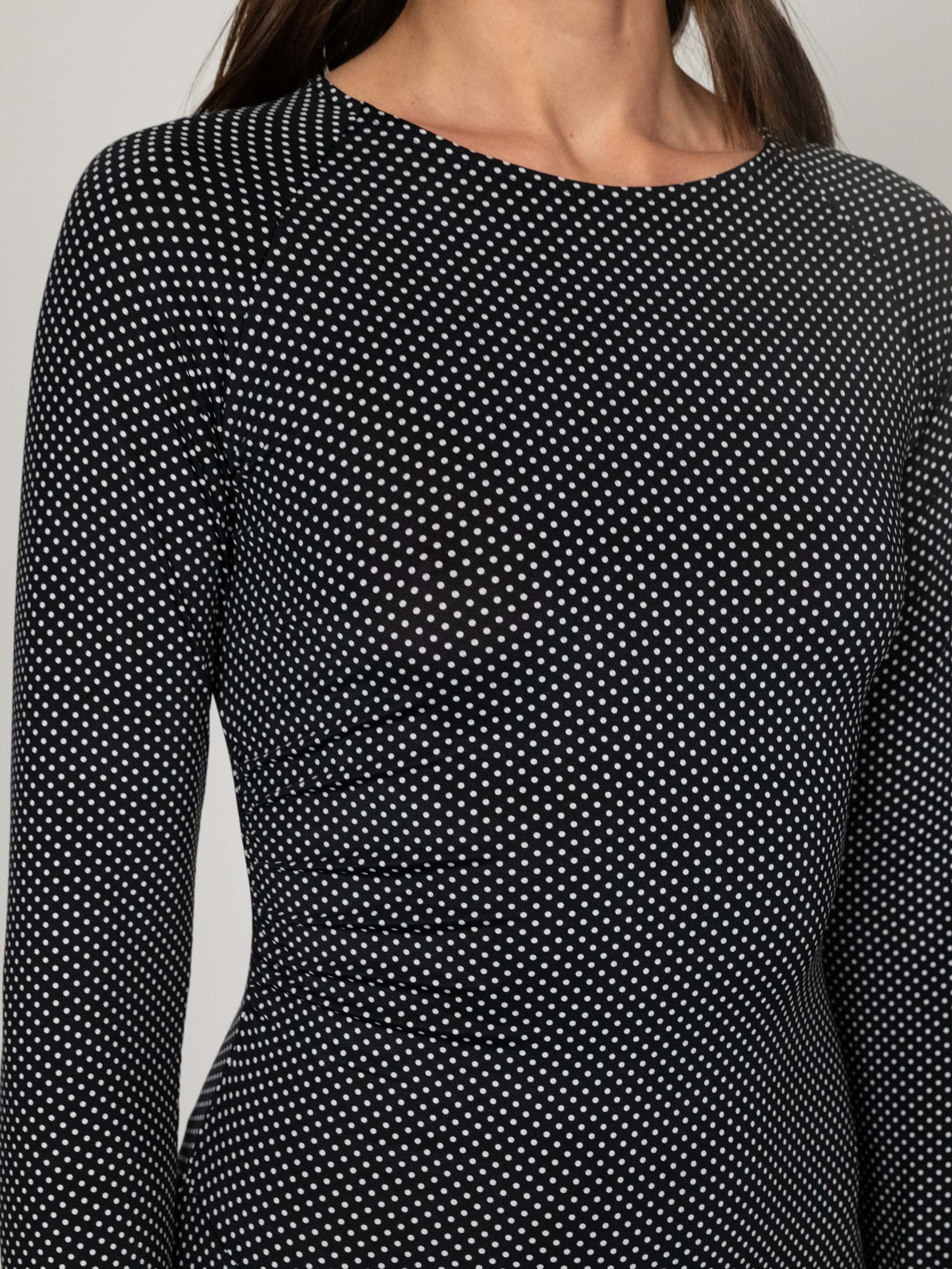 Nudyess Hamal sukienka midi Polka Dots w groszki