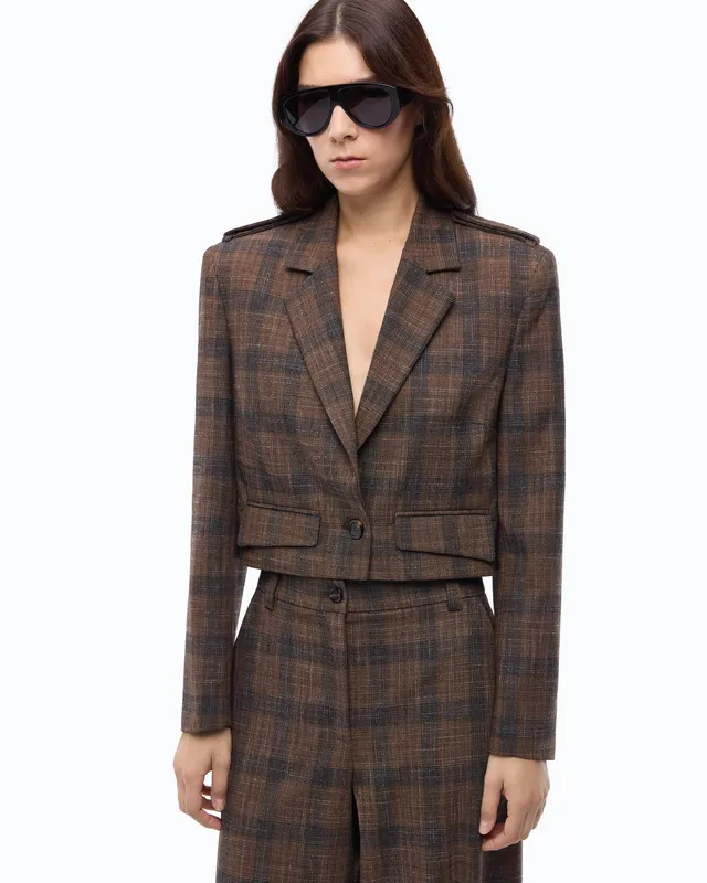 Pinko Manna Jacket żakiet pepitka czarny