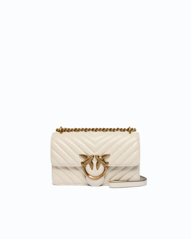 Pinko Love One Mini torebka biała chevron