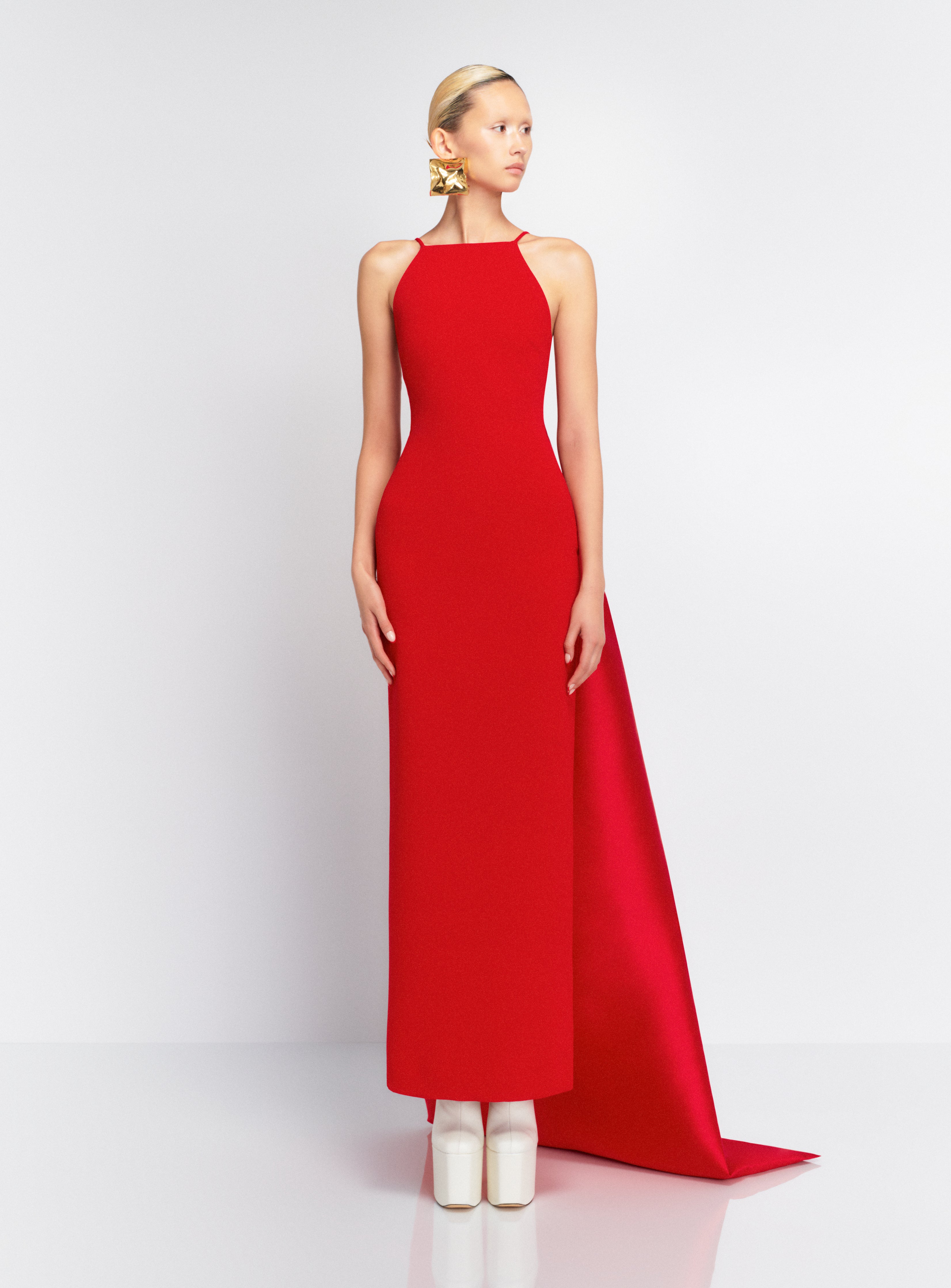 Solace London Ulla Maxi sukienka wieczorowa czerwona
