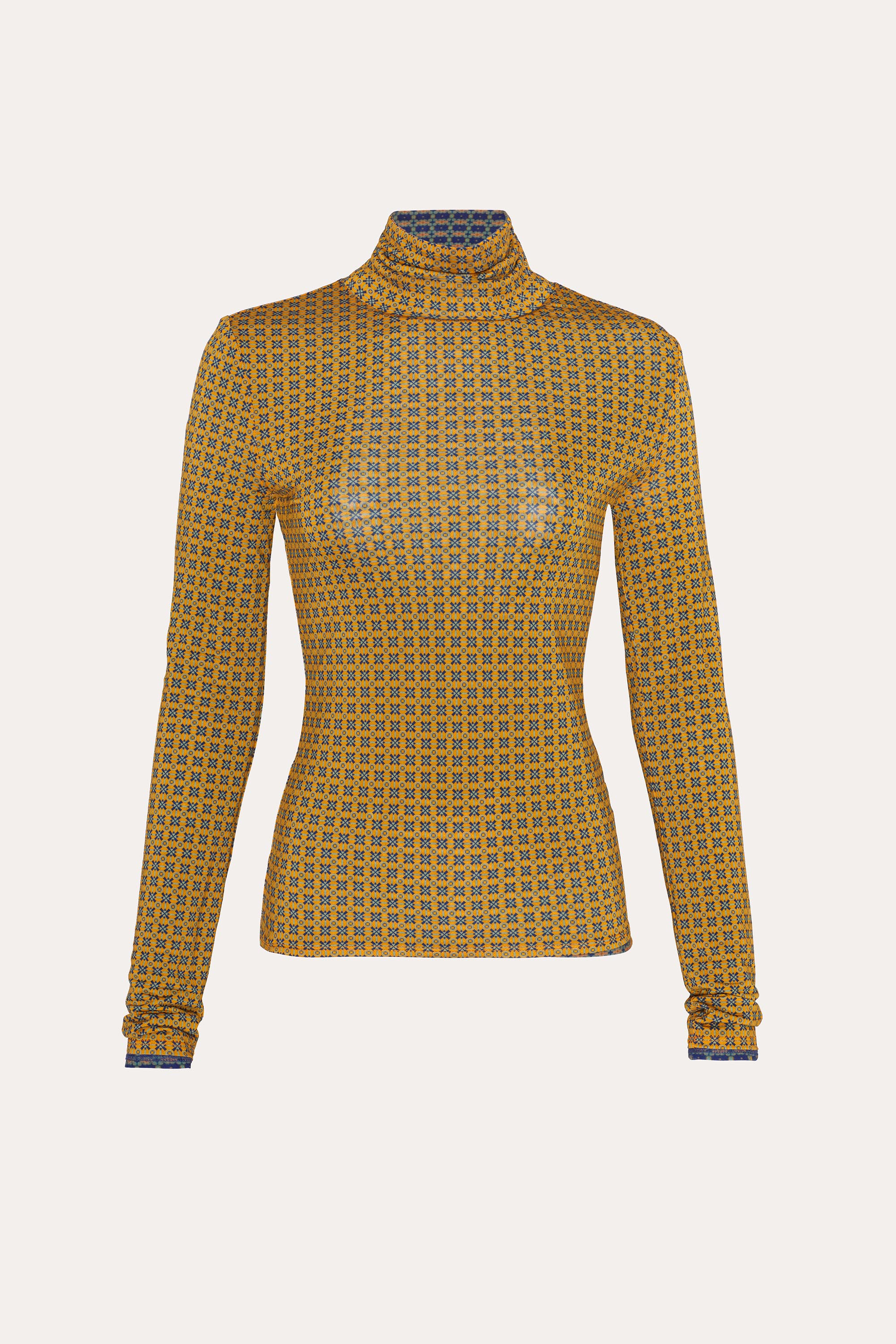 Elie Tahari Molly Reversible Top top golfik dwustronny