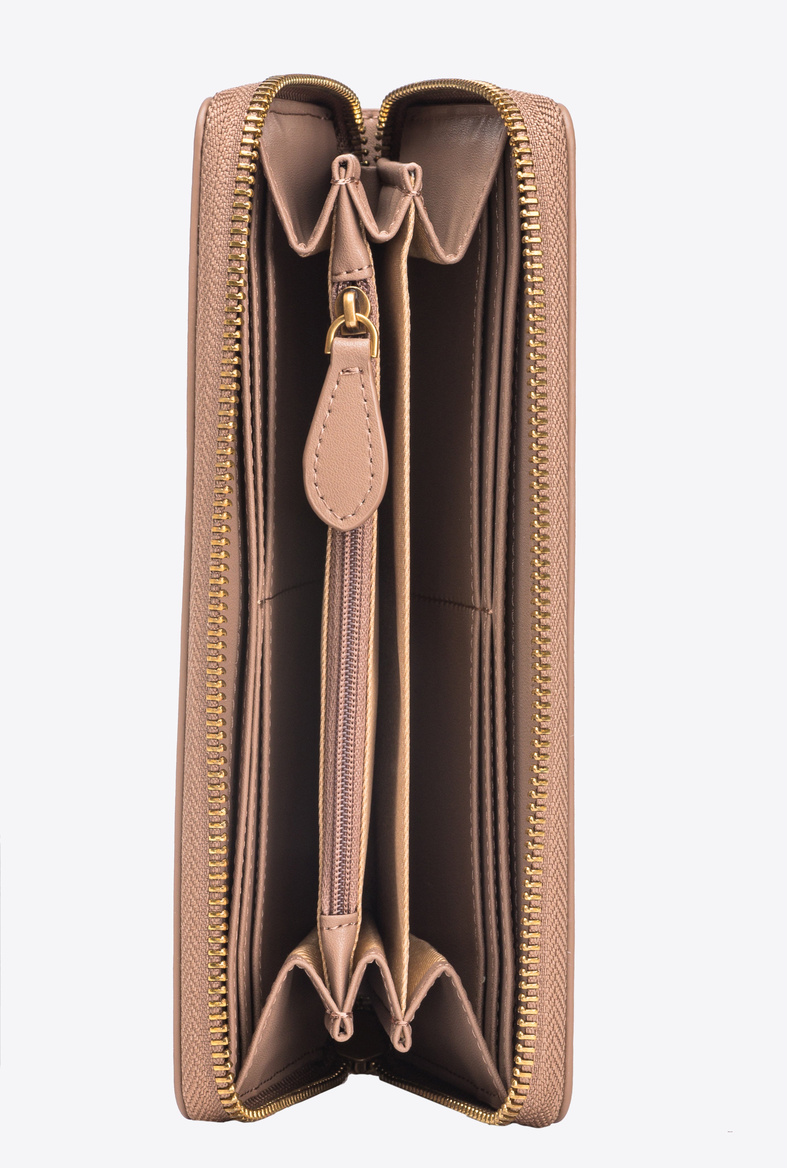 Pinko Ryder Zip-Around portfel skórzany z zamkiem