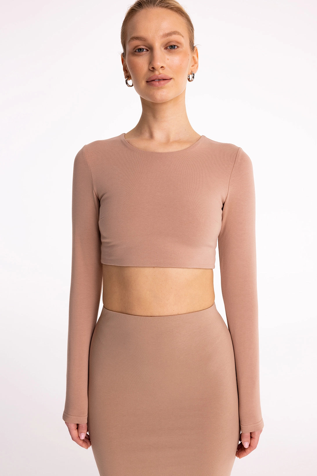 Nudyess Simple top Warm bawełniany długi rękaw