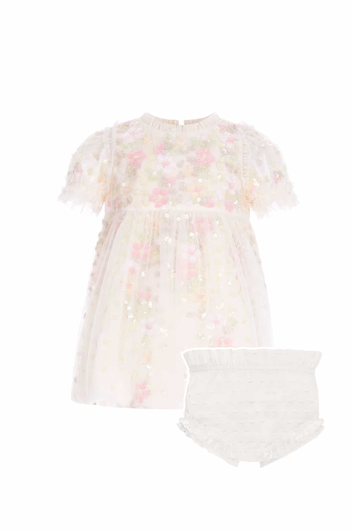 Needle & Thread Confetti Baby Dress sukienka Cream Multi cekiny