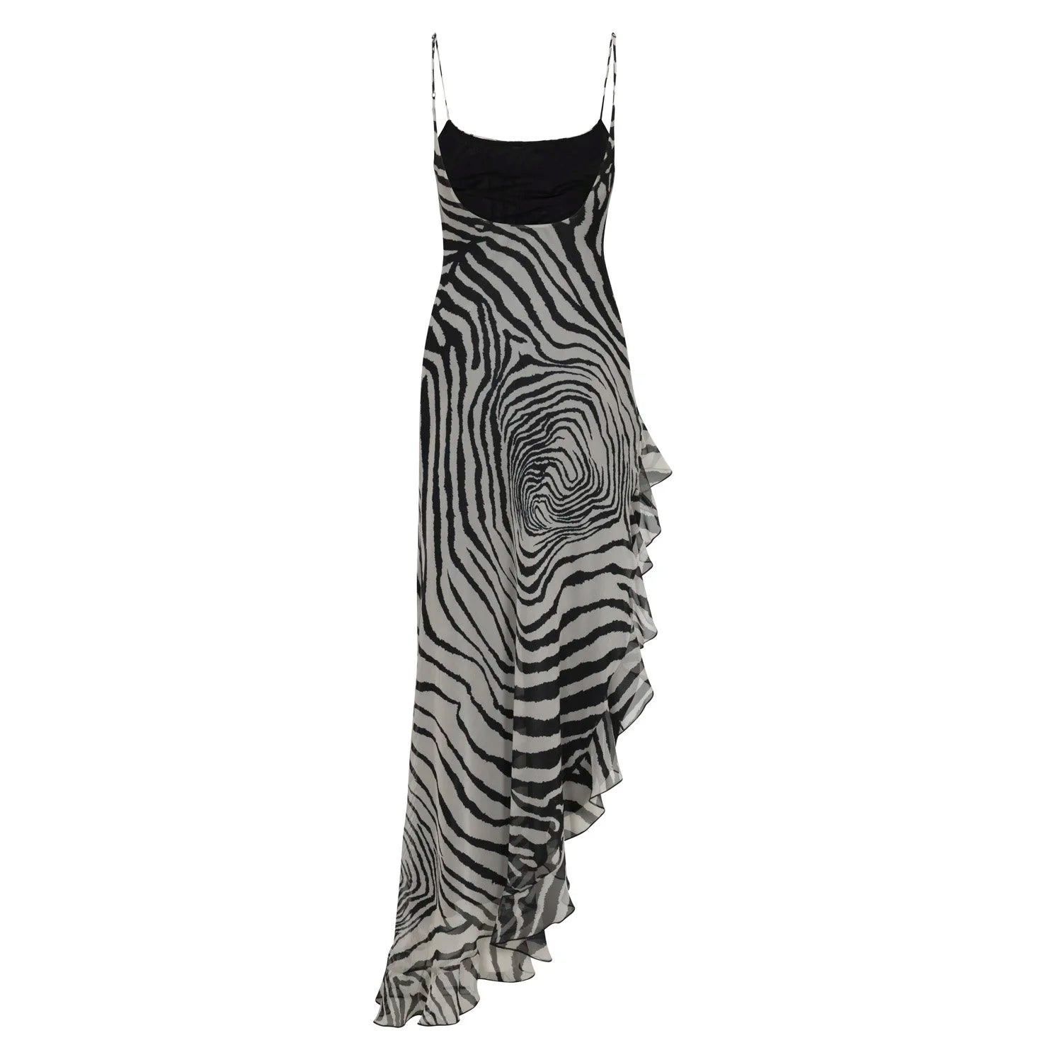 Delfi Collective Jacqueline sukienka Zebra szyfonowa maxi