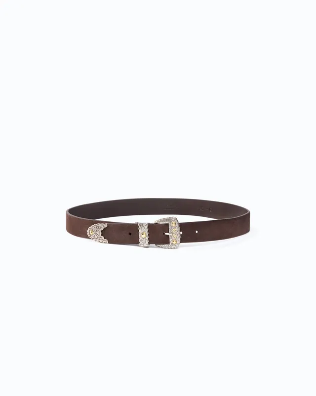 Pinko Triptych Belt pasek zamszowy kowbojski 3 cm
