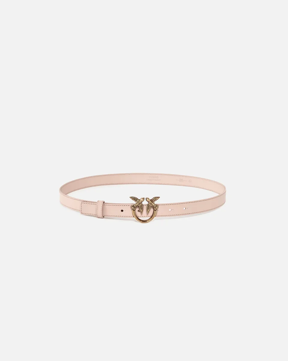 Pinko Love Berry H2 Belt pasek skórzany czarny 2 cm