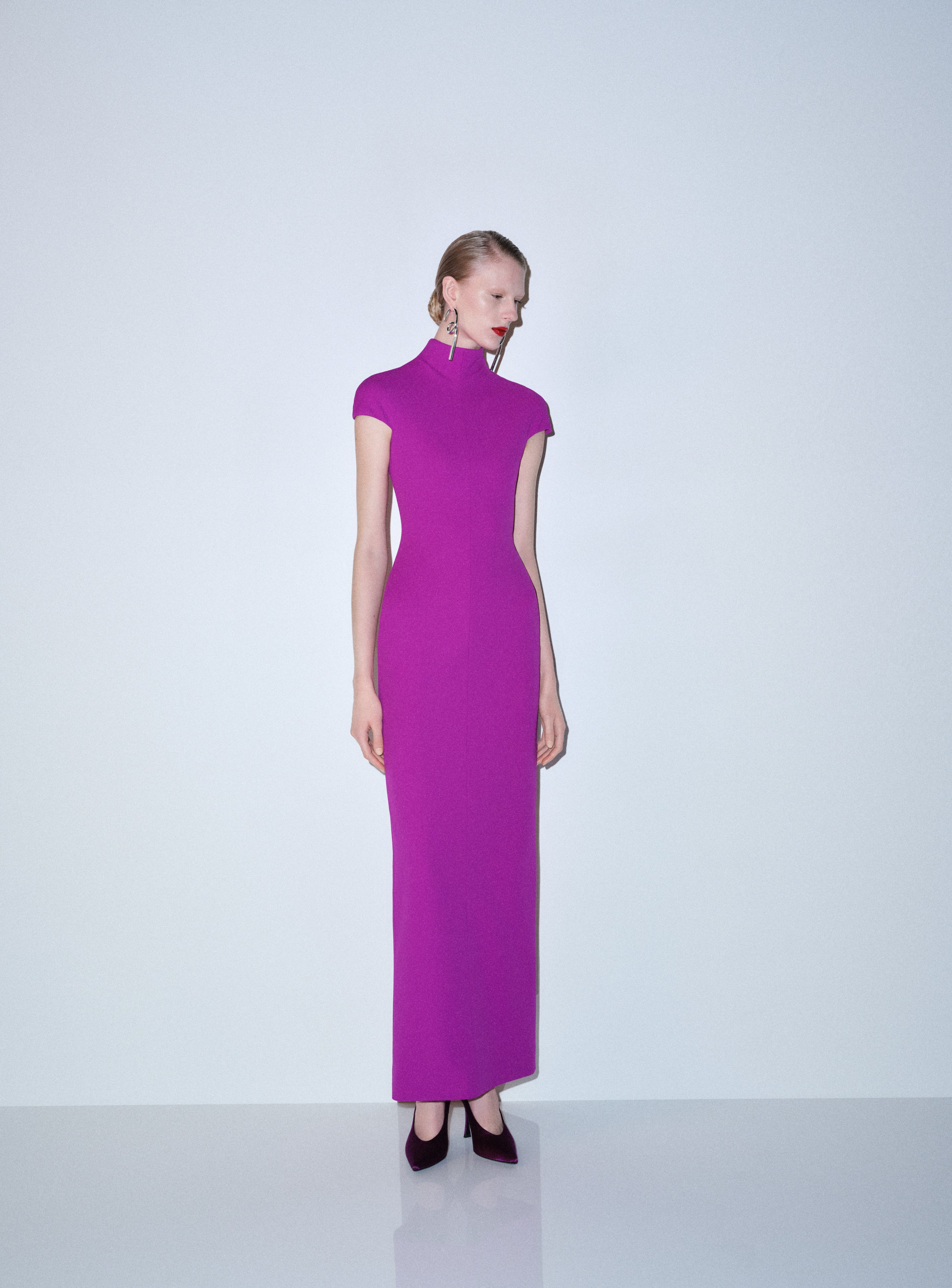Solace London The Lang sukienka wieczorowa fioletowa maxi