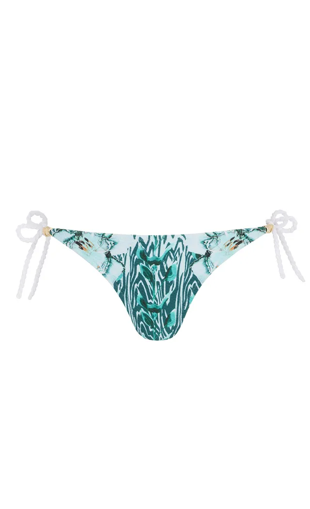 Temperley London Liana dół bikini niebieski wiązany