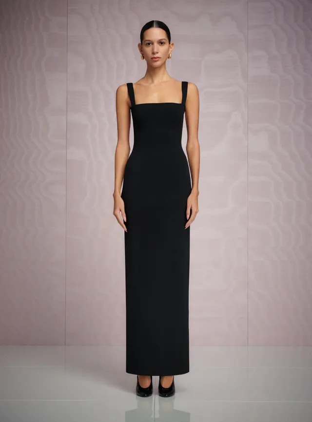 SOLACE LONDON Joni sukienka wieczorowa czarna maxi