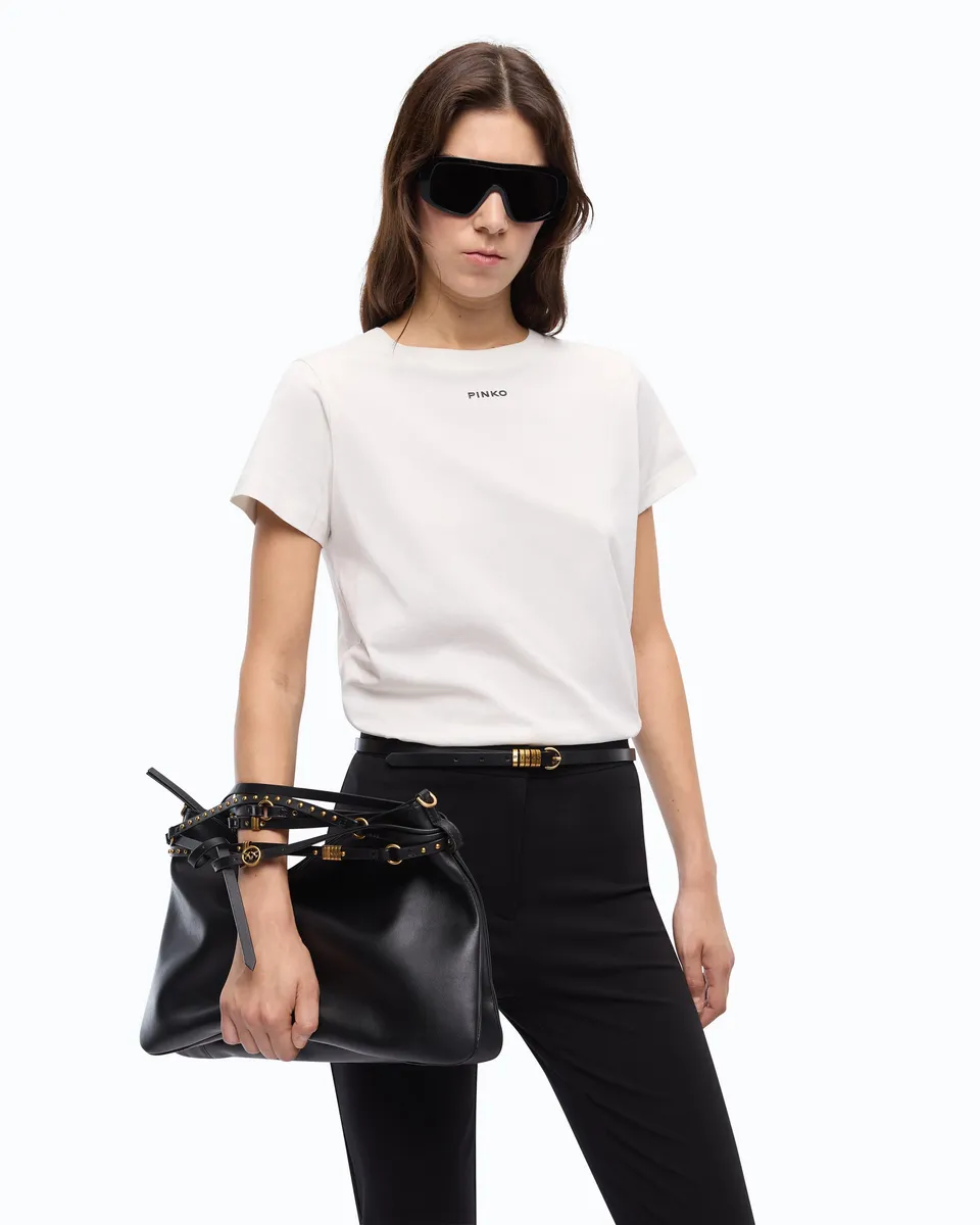 Pinko T-shirt koszulka biała bawełniana