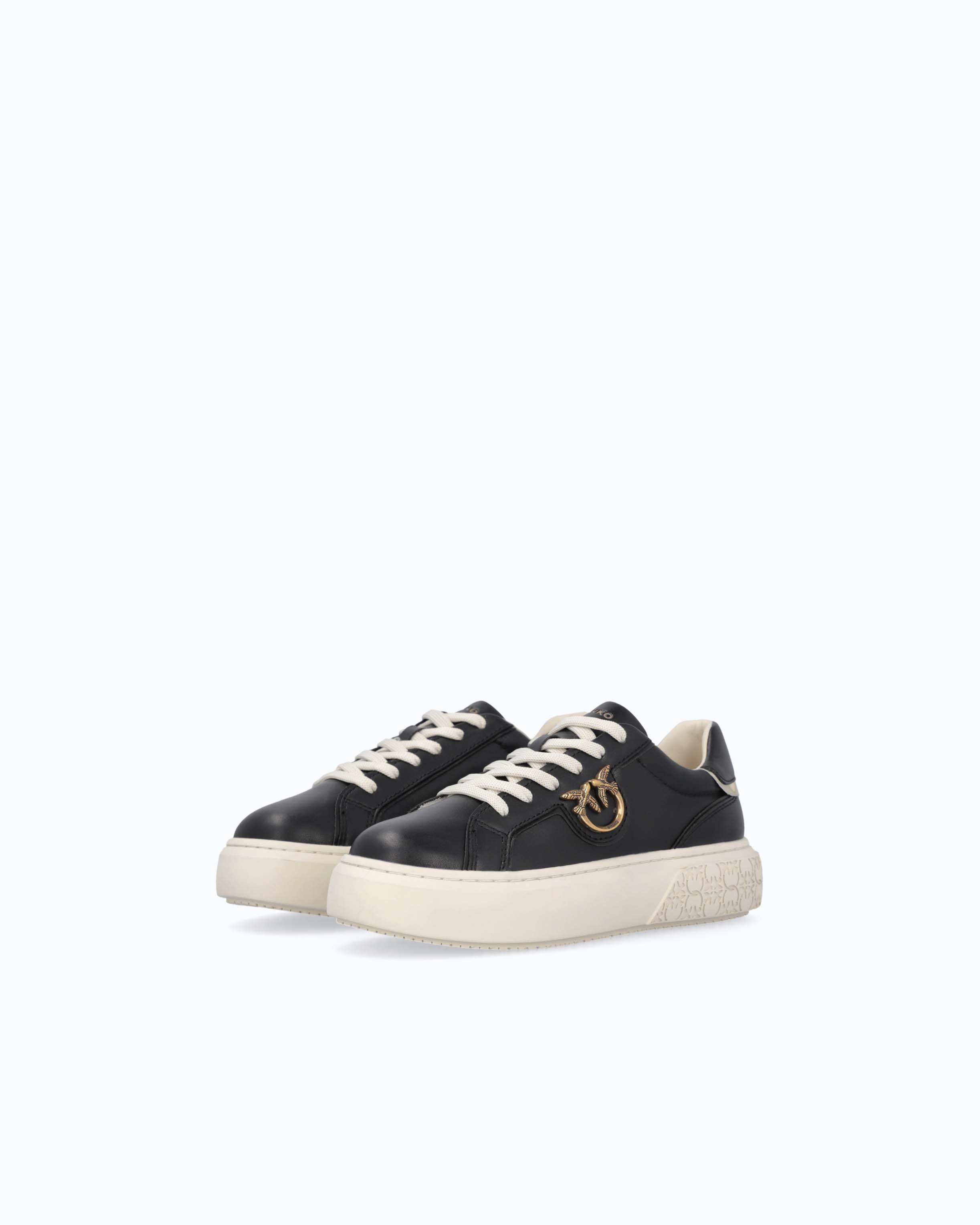 Pinko Yoko 01 sneakersy flatform z metalowym logo