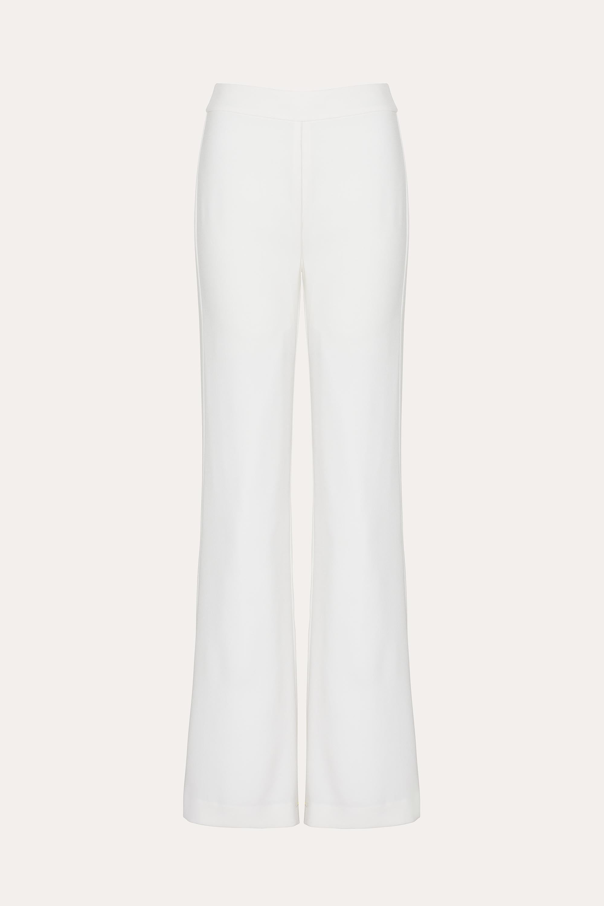 Elie Tahari Olivia Slim Pant spodnie jasne wąskie