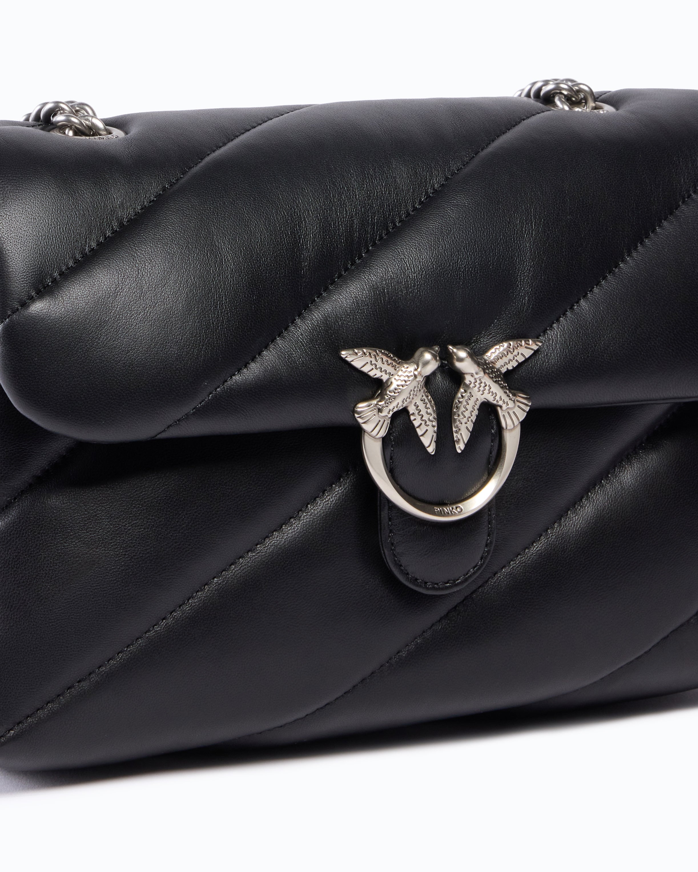Pinko Love Bag Puff Maxi Quilt New Buckle torebka czarna
