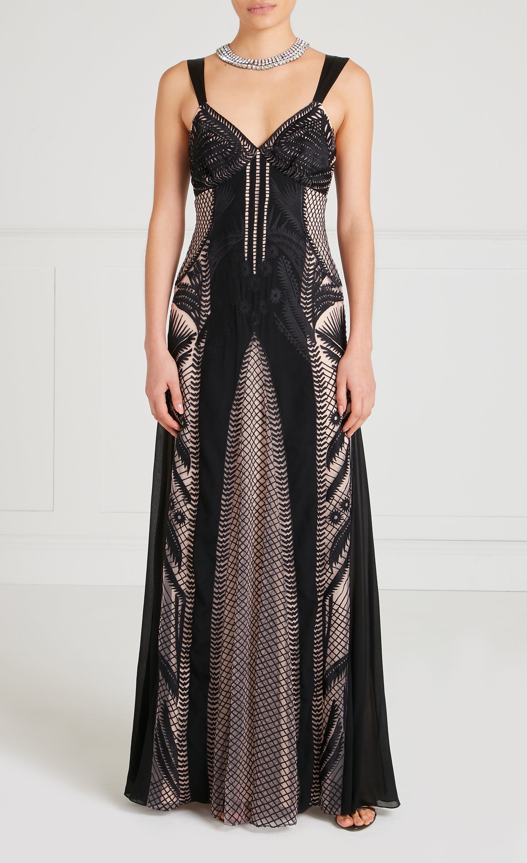 Temperley London Giselle Gown sukienka wieczorowa Black Mix