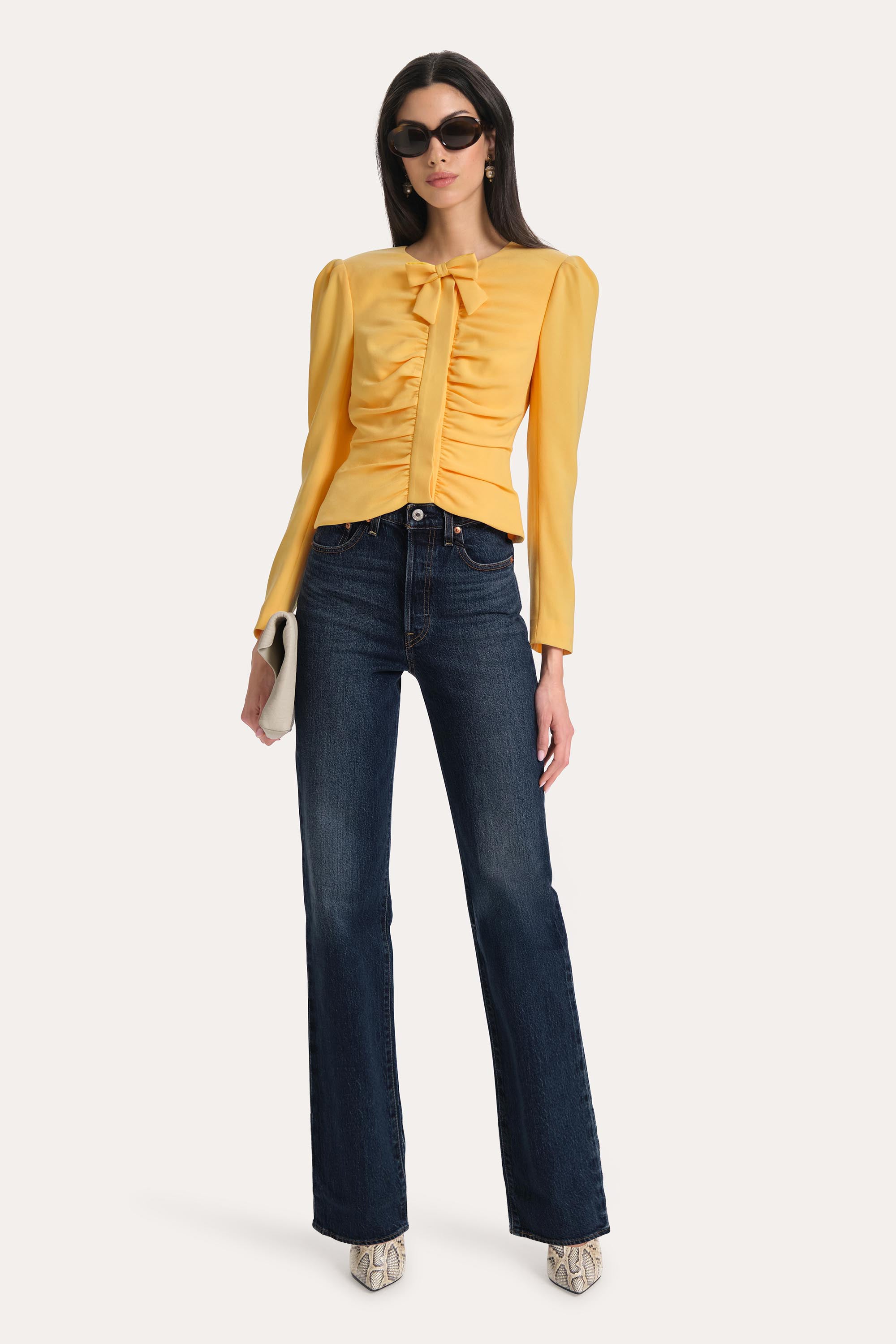 Elie Tahari Sienna Crepe Ruched Jacket E6087116 żakiet