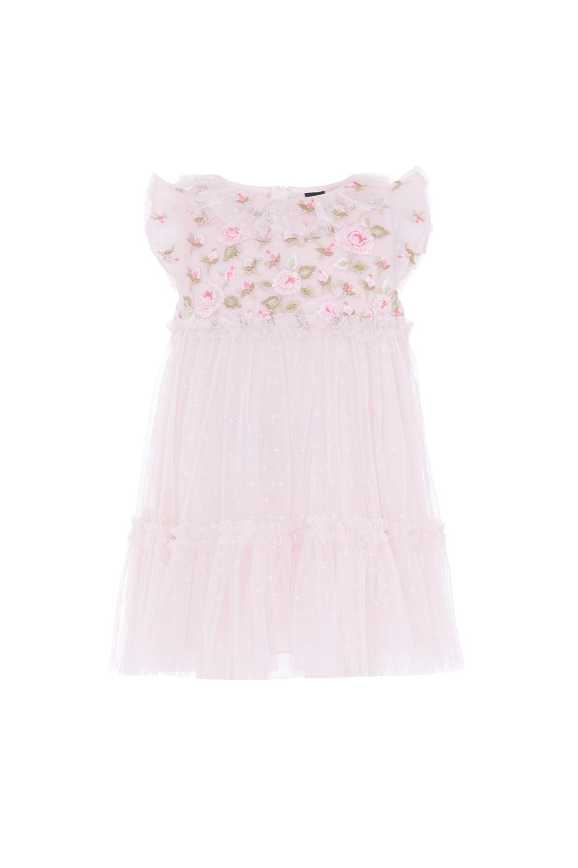 Needle & Thread Rose Bloom Bodice sukienka niemowlęca różowa haftowana