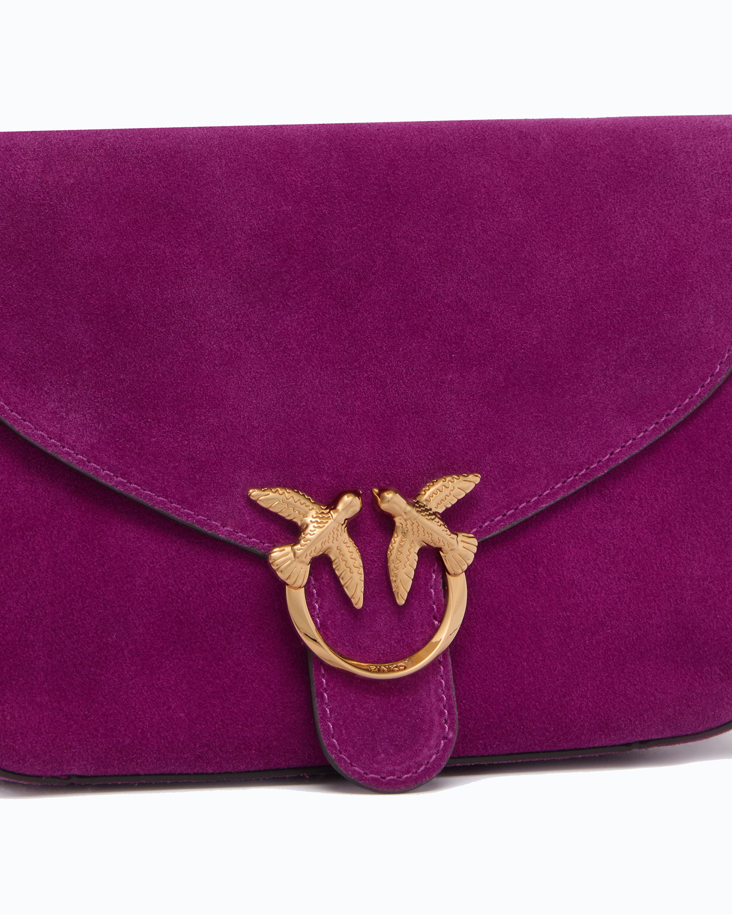 Pinko Mini Love Bag Satchel torebka zamszowa pasek