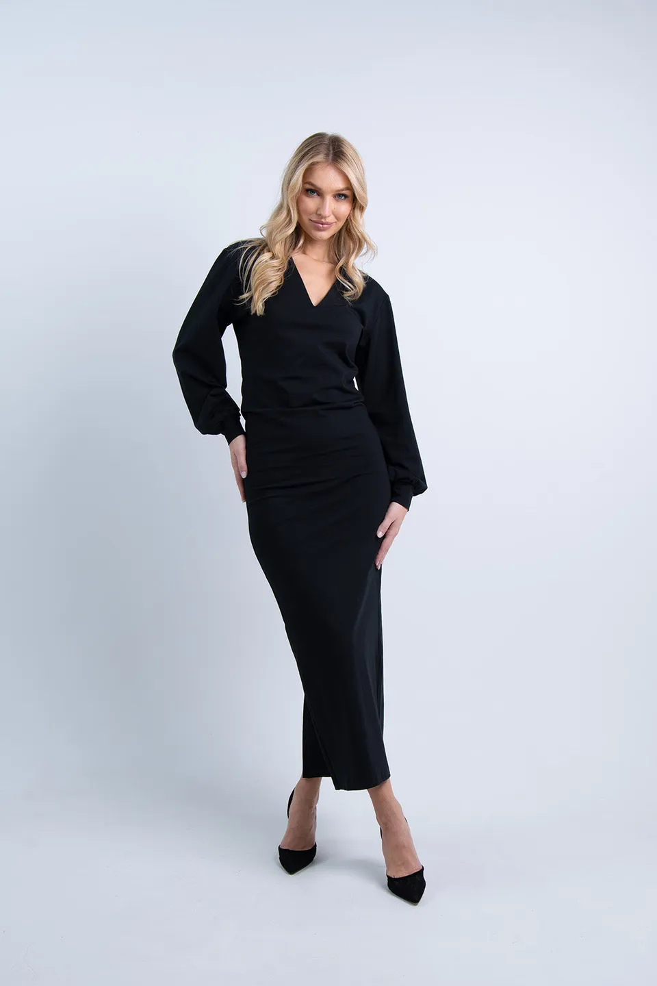 Nudyess Jolly sukienka maxi bawełniana Black K803