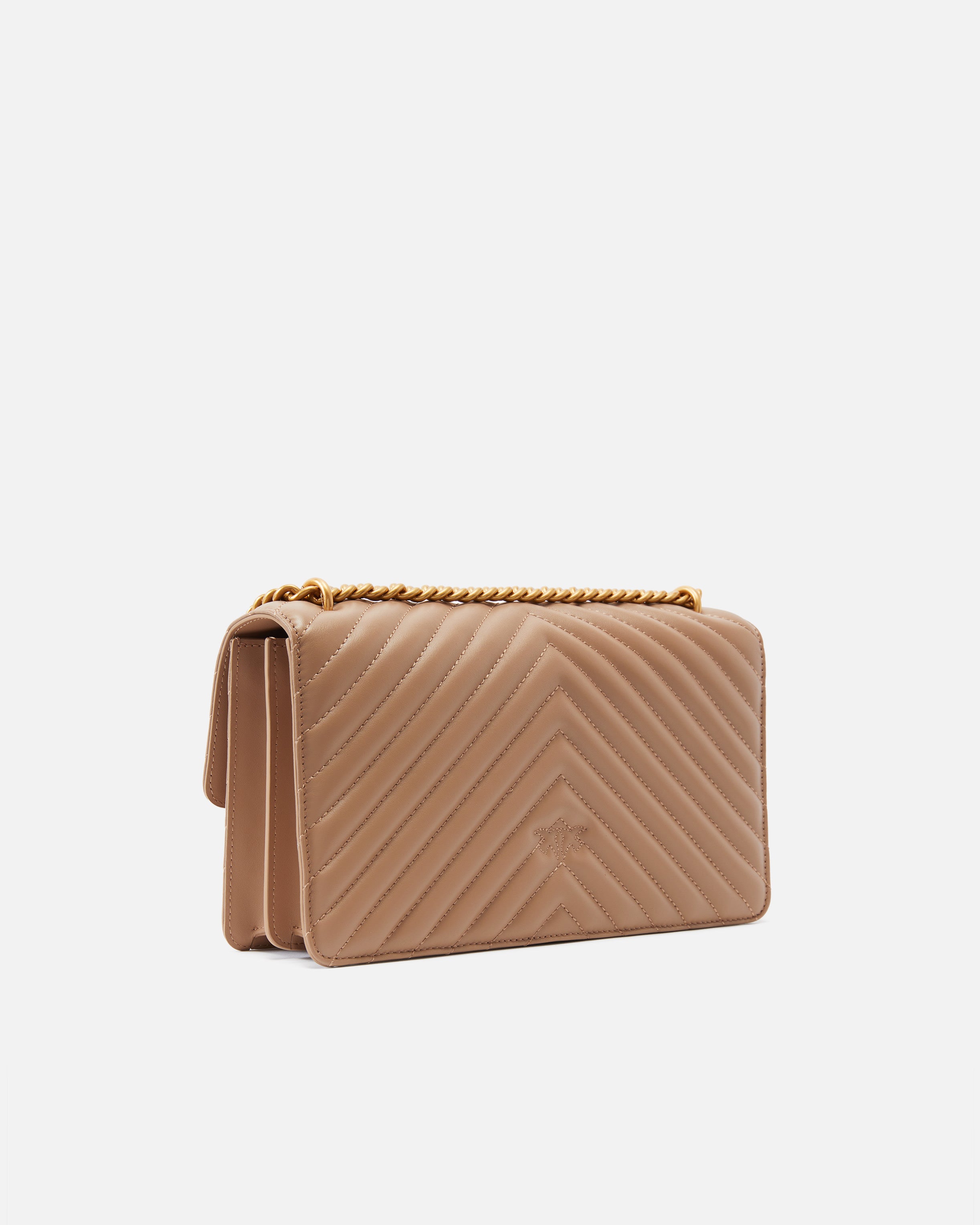 Pinko Love One Classic Chevron torebka brązowa