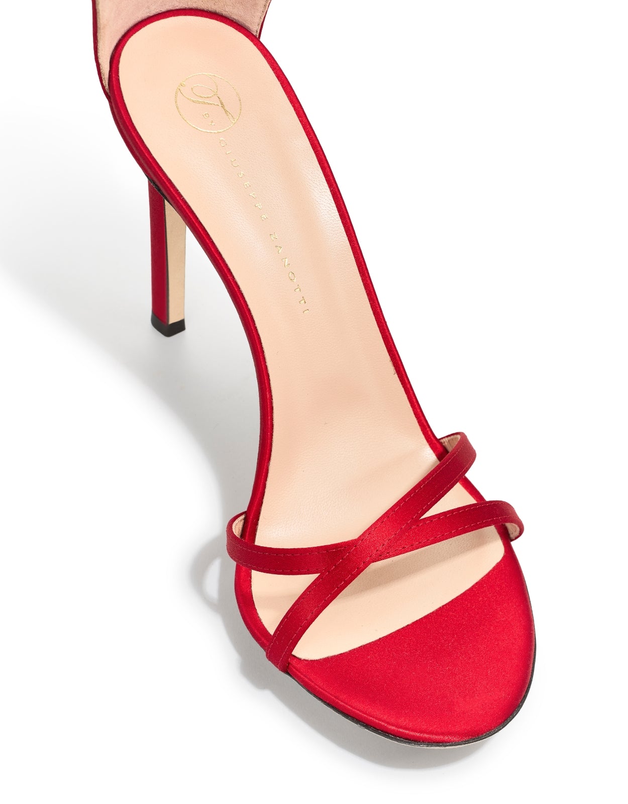 Temperley London Vixen sandały czerwone 10 cm