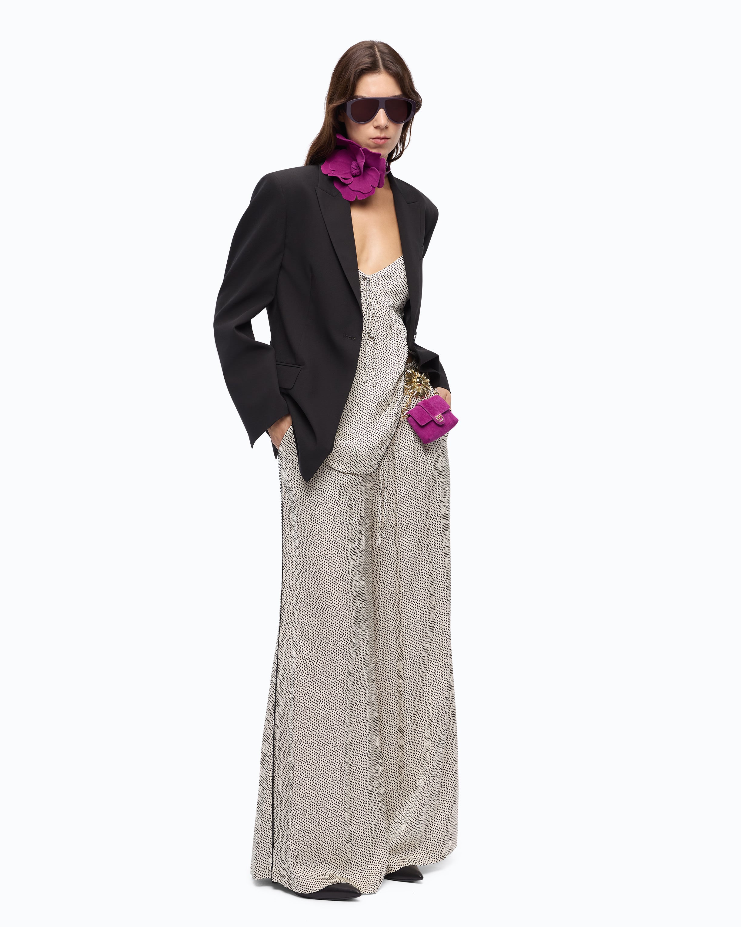 Pinko Umbrella Jacket marynarka w kropki czarna